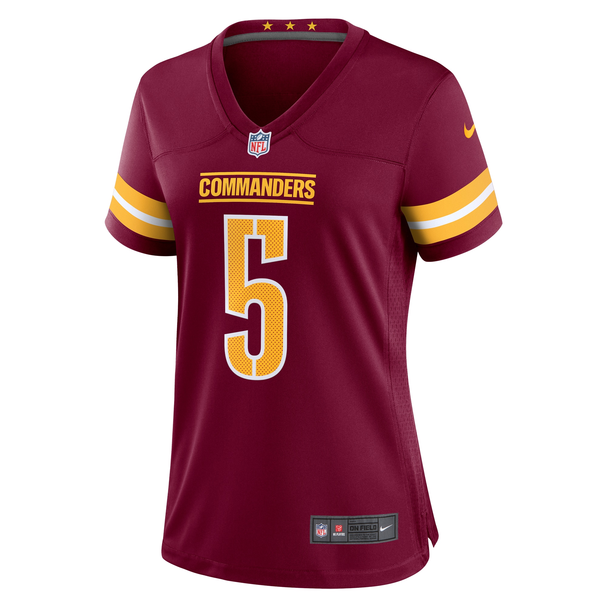Jayden Daniels Washington Commanders Women's Player Game Jersey - Burgundy - angle 4