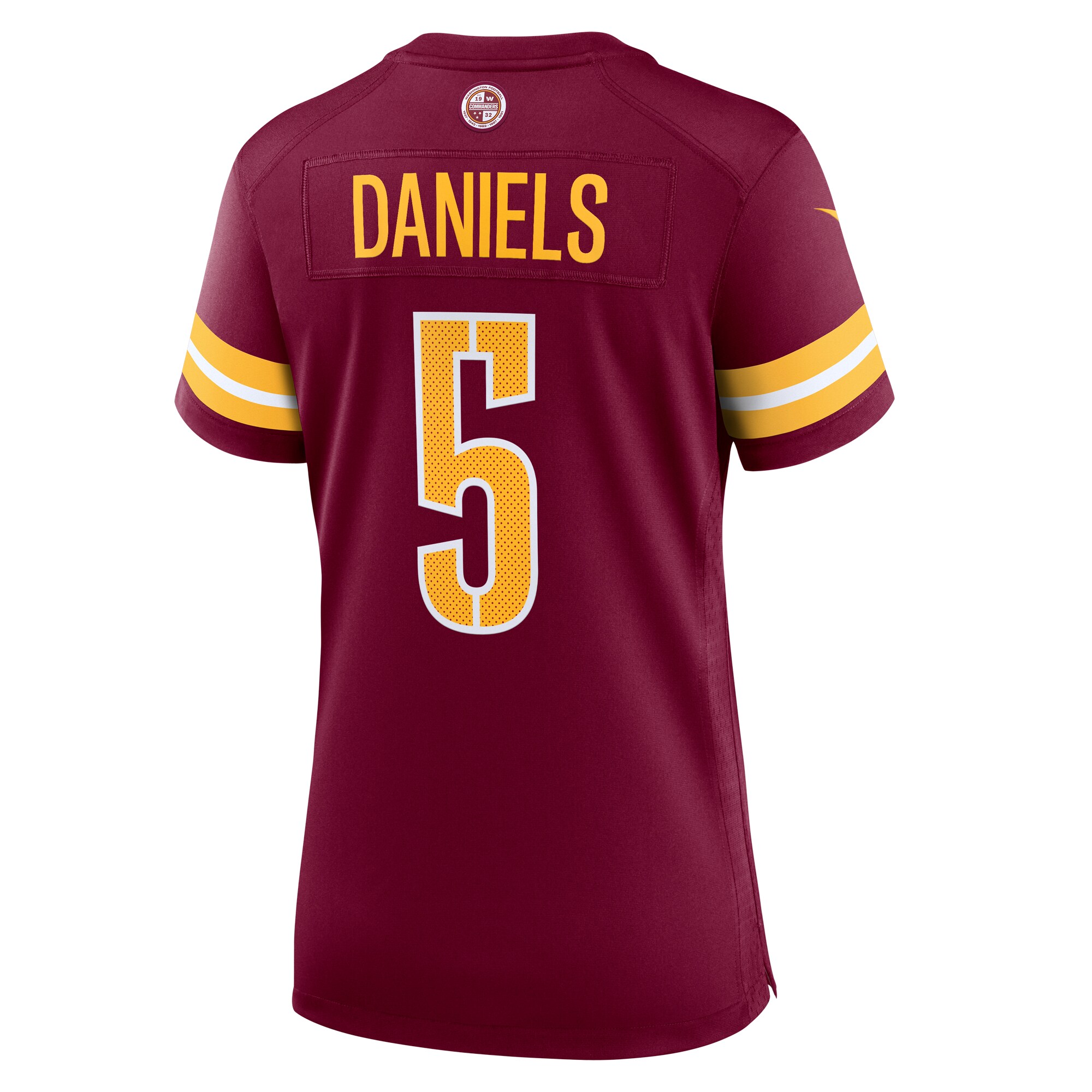 Jayden Daniels Washington Commanders Women's Player Game Jersey - Burgundy - angle 5