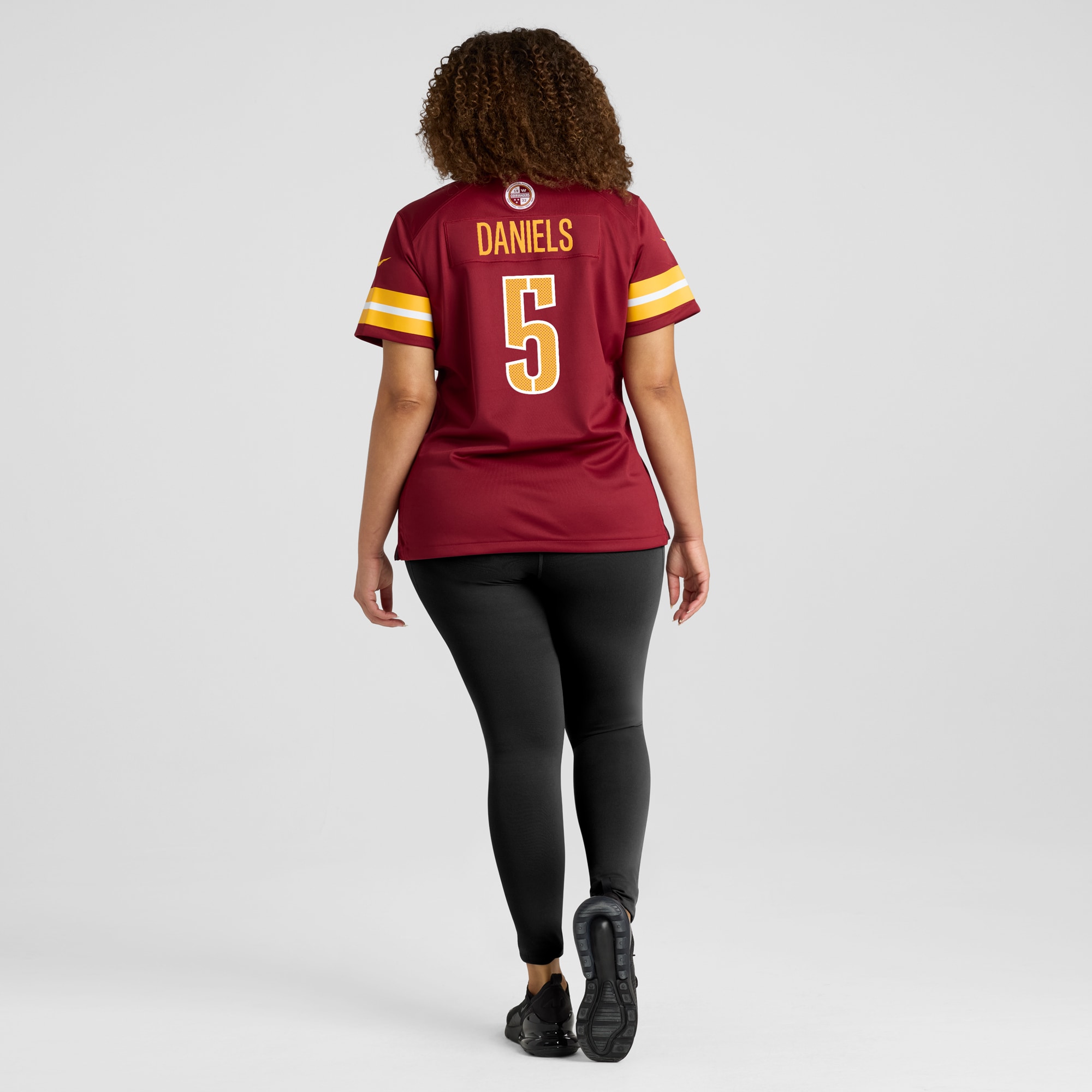 Jayden Daniels Washington Commanders Women's Player Game Jersey - Burgundy - angle 9