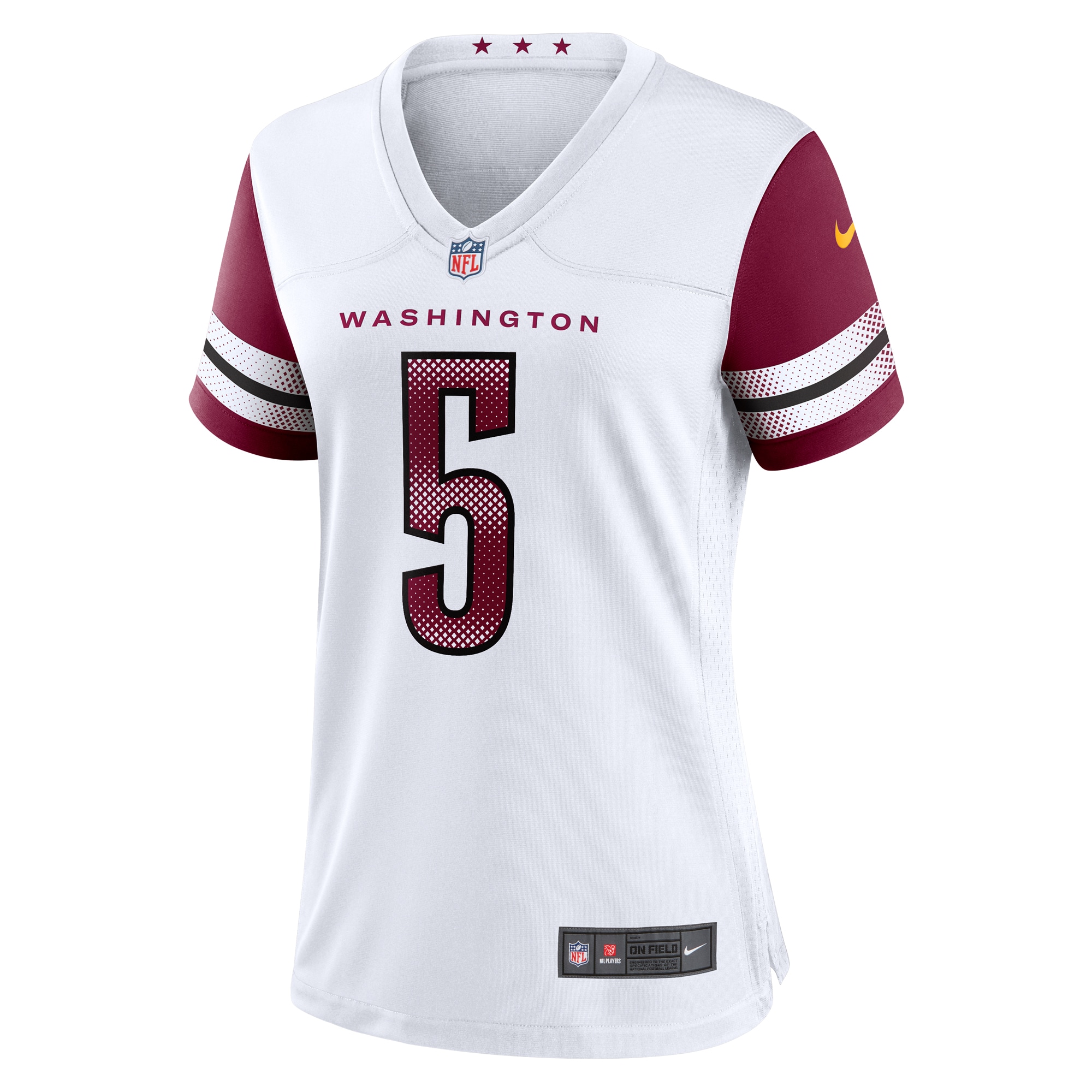 Jayden Daniels Washington Commanders Women's Game Jersey - White - angle 4