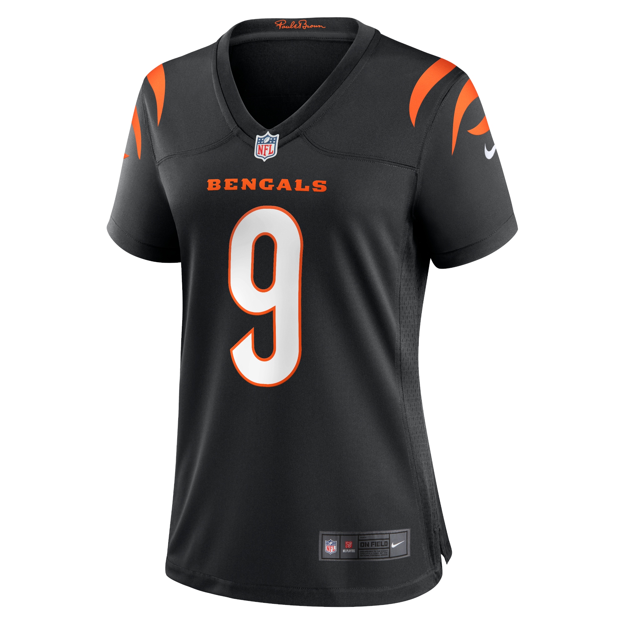 Joe Burrow #9 Cincinnati Bengals Women's Player Game Jersey - Black - angle 4