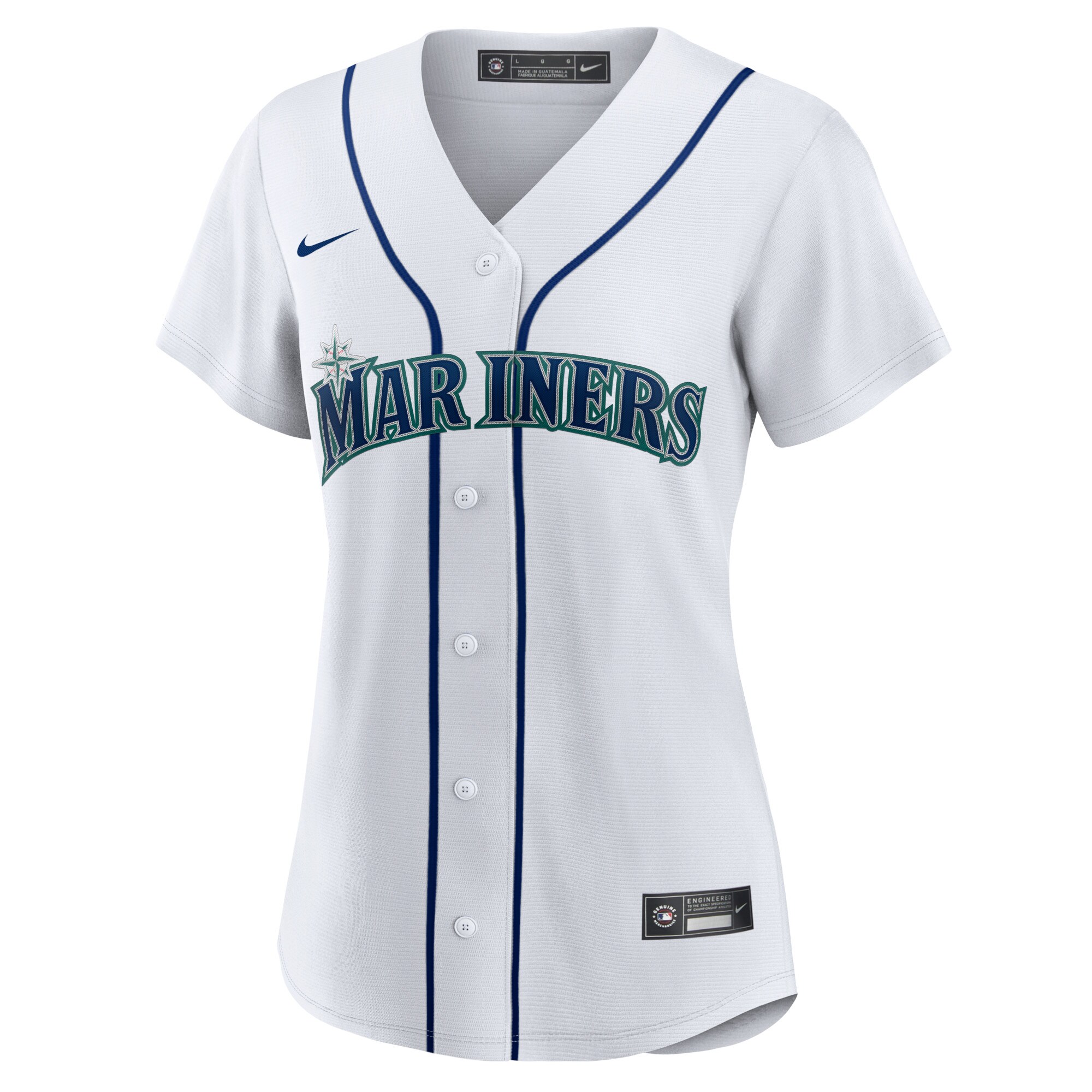 Julio Rodriguez Seattle Mariners Women's Home Replica Player Jersey - White - angle 4