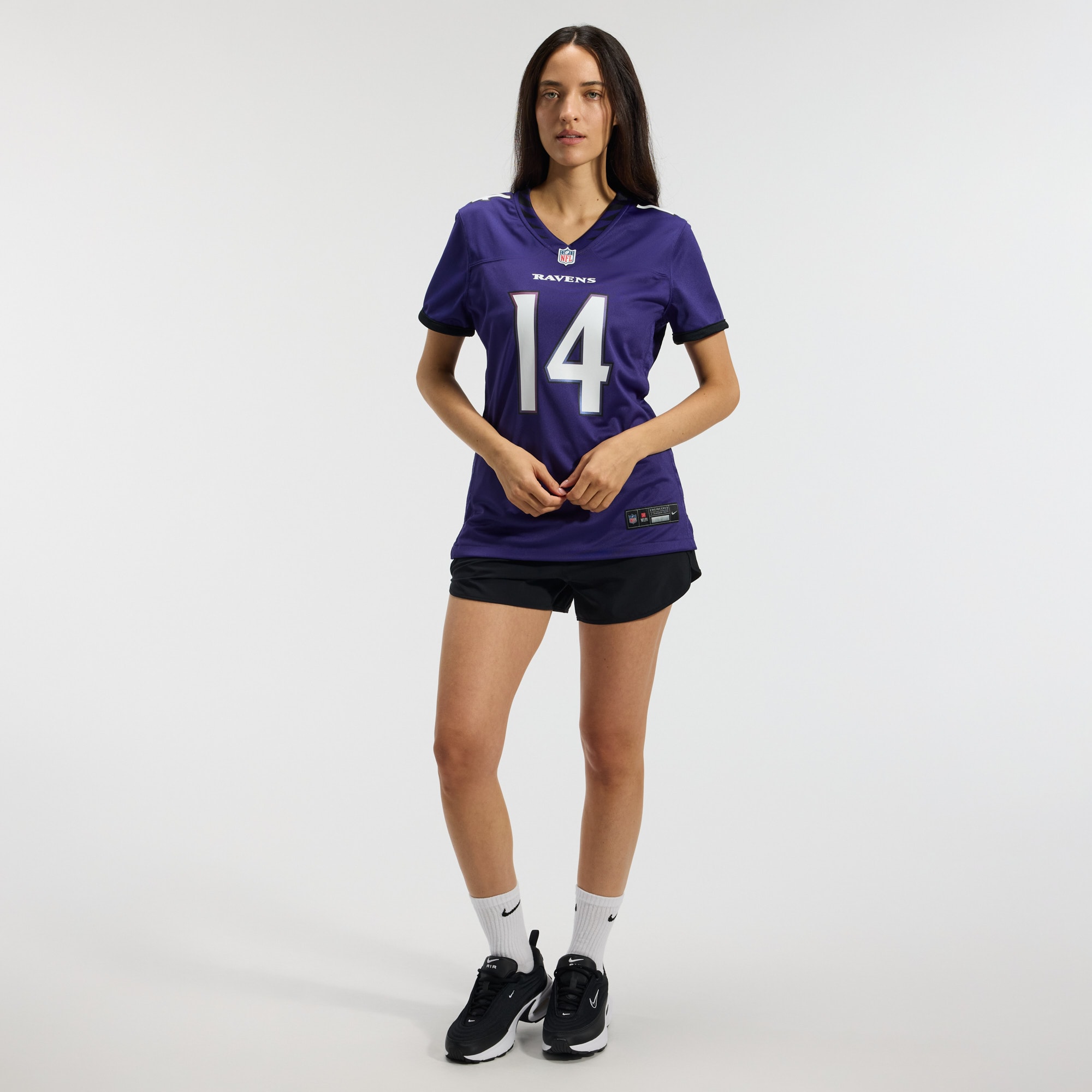 Kyle Hamilton Baltimore Ravens Women's Team Game Jersey - Purple - angle 6