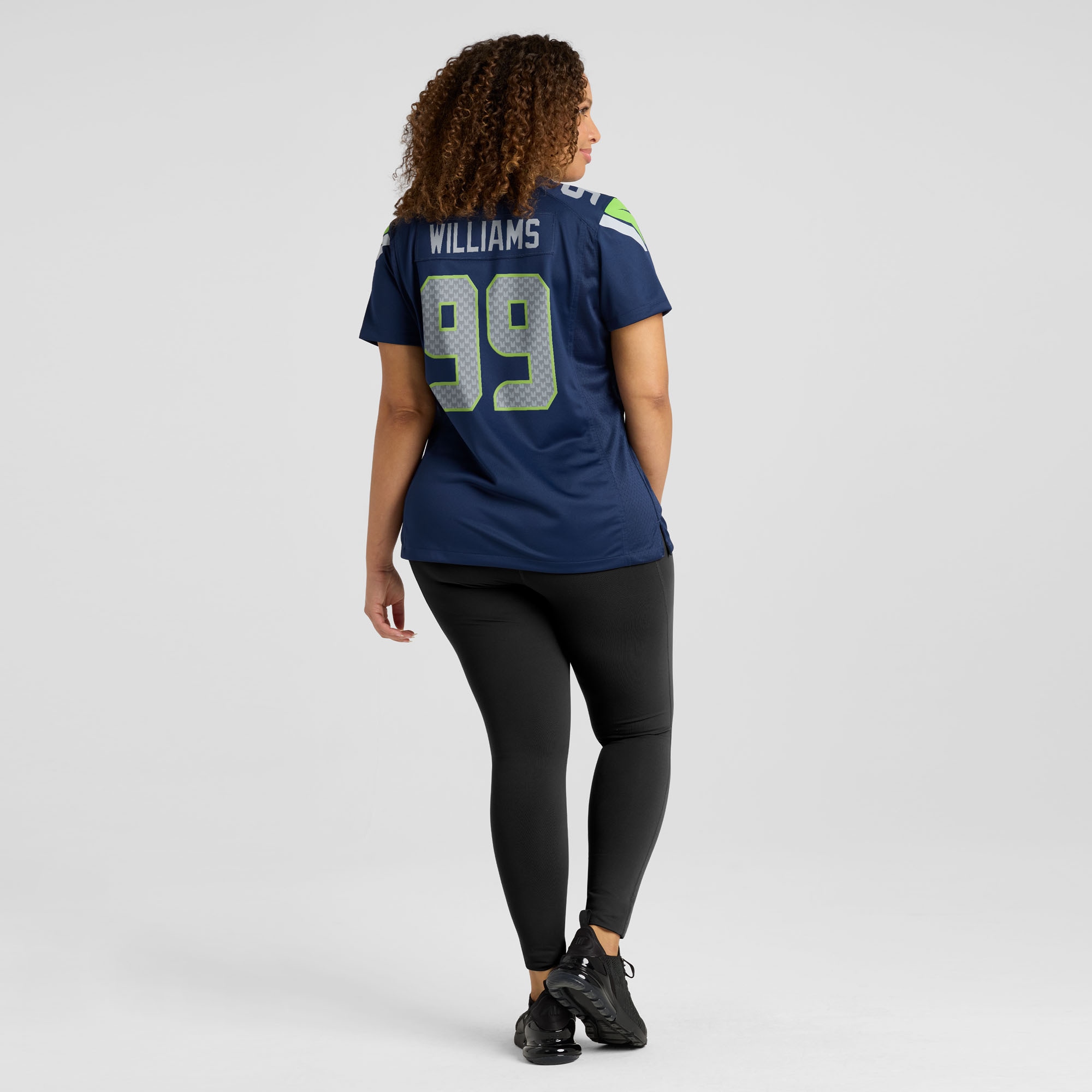 Leonard Williams Seattle Seahawks Women's Team Game Jersey - College Navy - angle 8