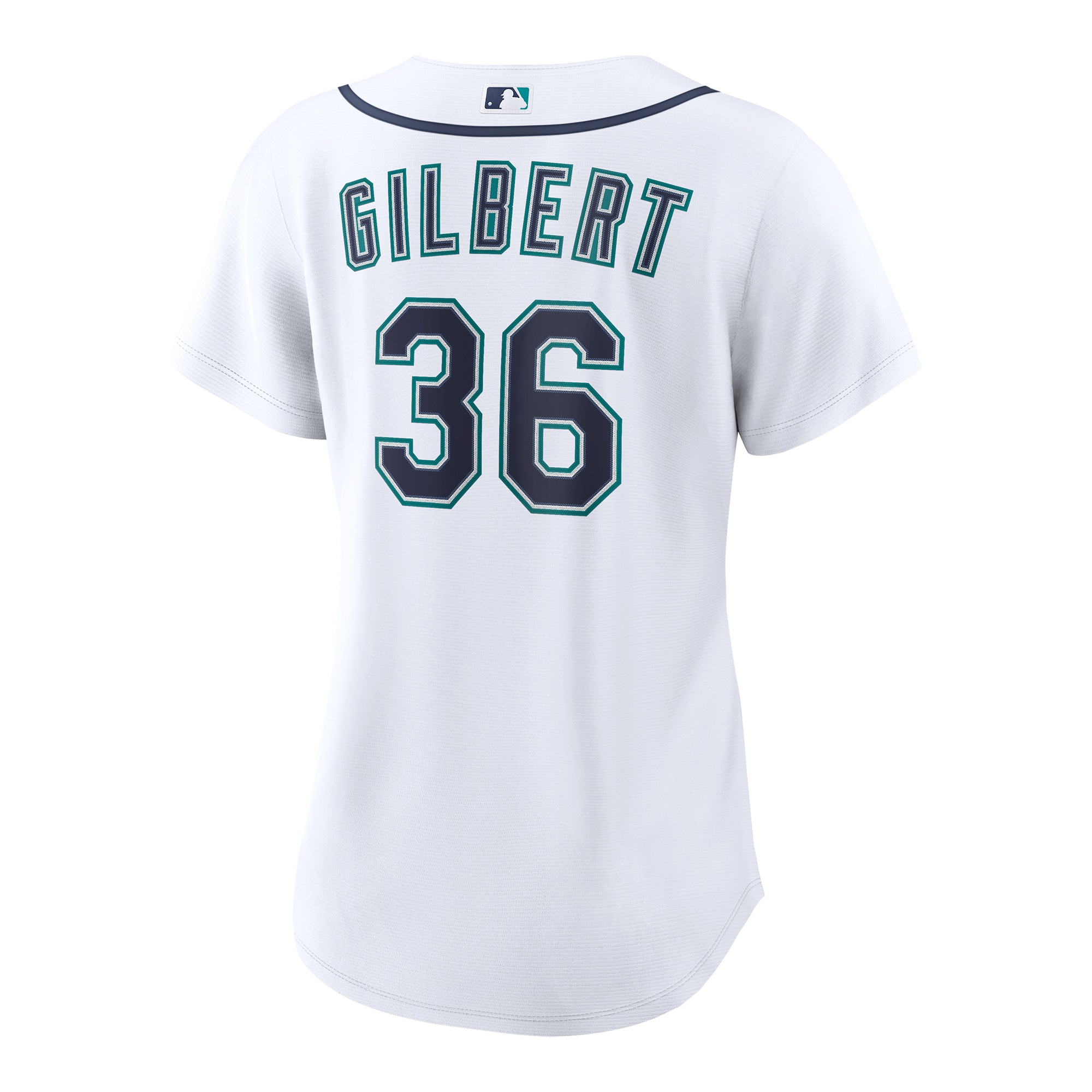 Logan Gilbert Seattle Mariners Women's Home Replica Jersey - White - angle 5