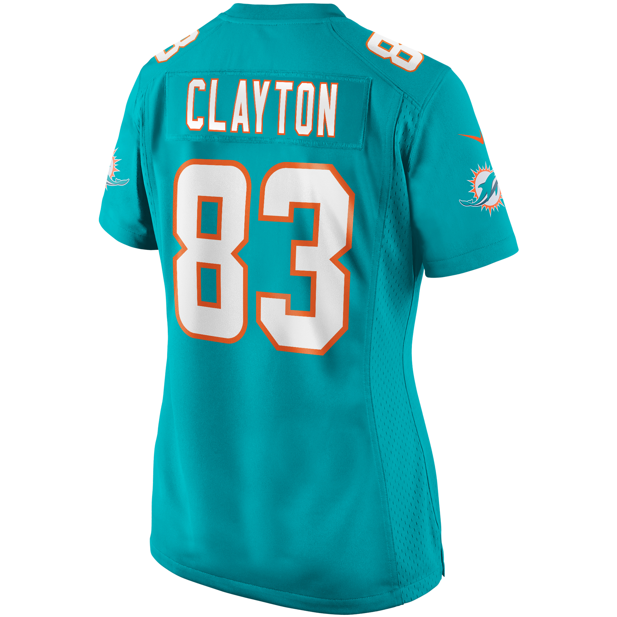 Mark Clayton Miami Dolphins Women's Game Retired Player Jersey - Aqua - angle 5
