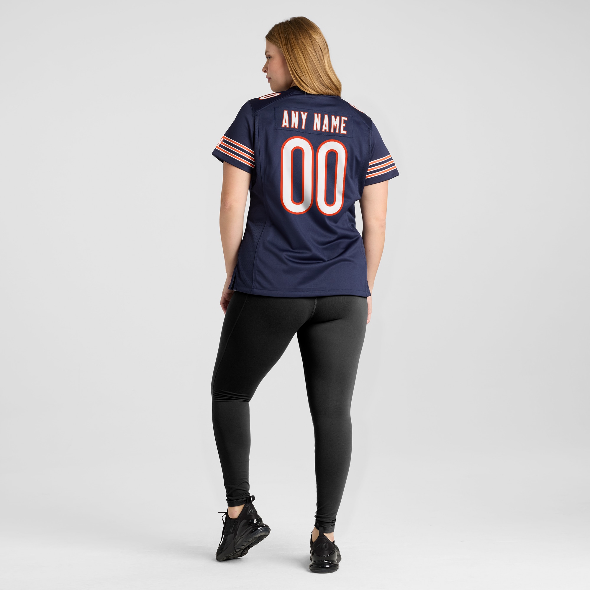 Chicago Bears Women's Custom Game Jersey - Navy - angle 9