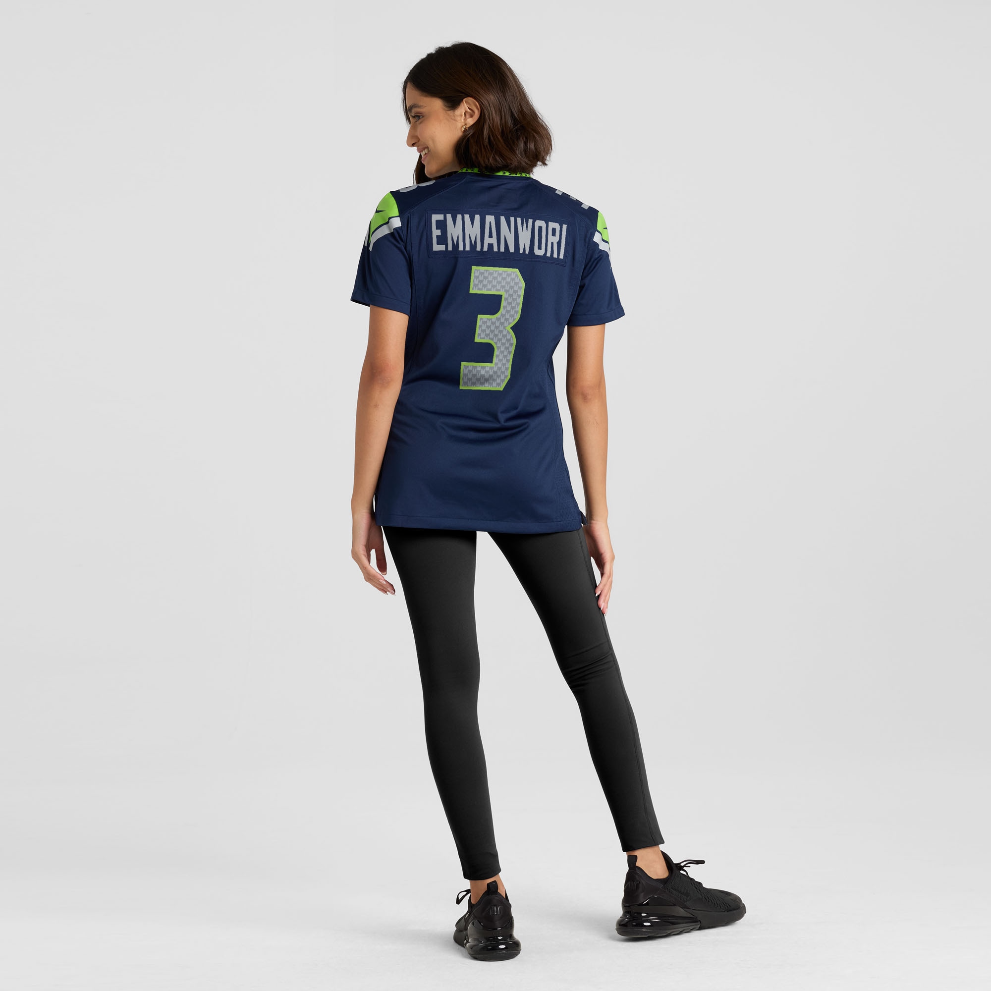 Nick Emmanwori Seattle Seahawks Women's Team Game Jersey - College Navy - angle 7