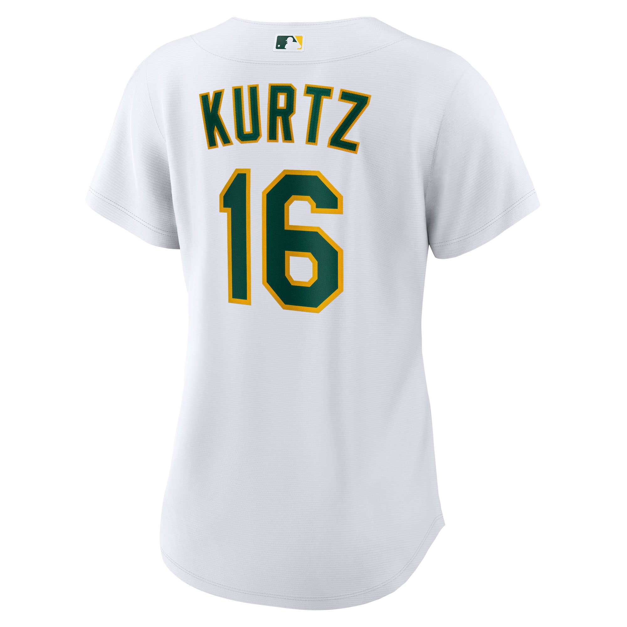 Nick Kurtz Athletics Women's Home Replica Player Jersey - White - angle 5