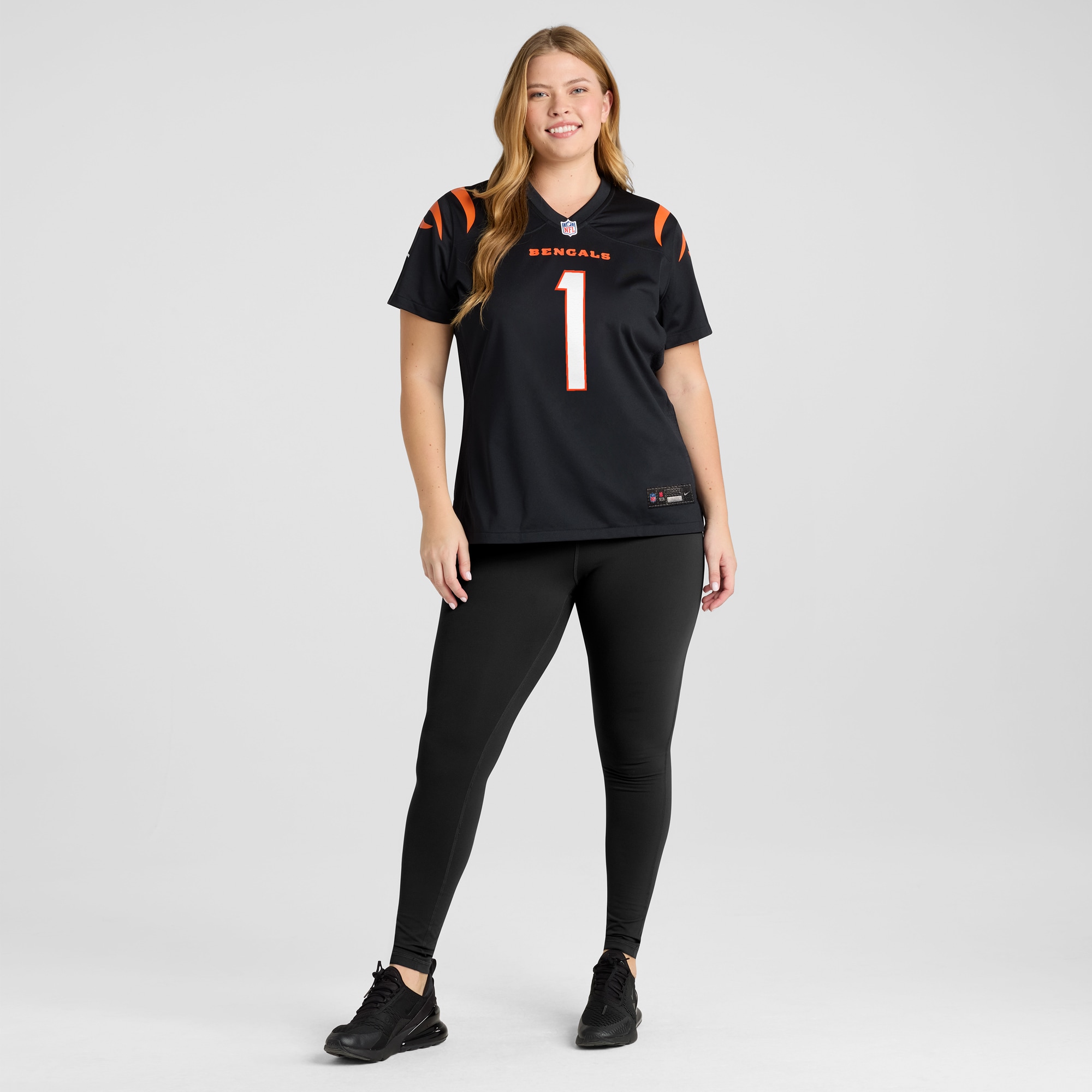 Number 1 Mom Cincinnati Bengals Women's Game Jersey - Black - angle 8