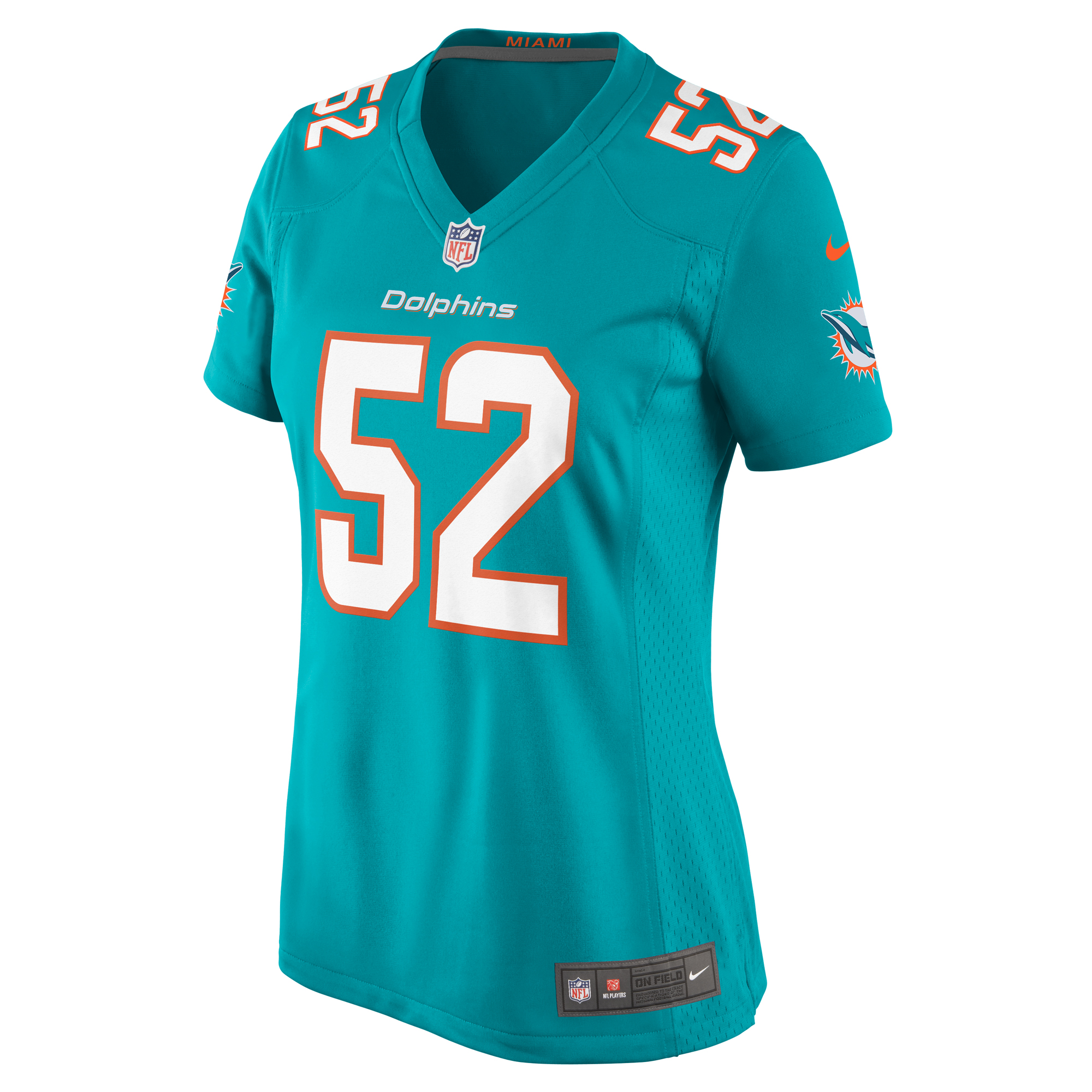 Patrick Paul Miami Dolphins Women's Game Jersey - Aqua - angle 4