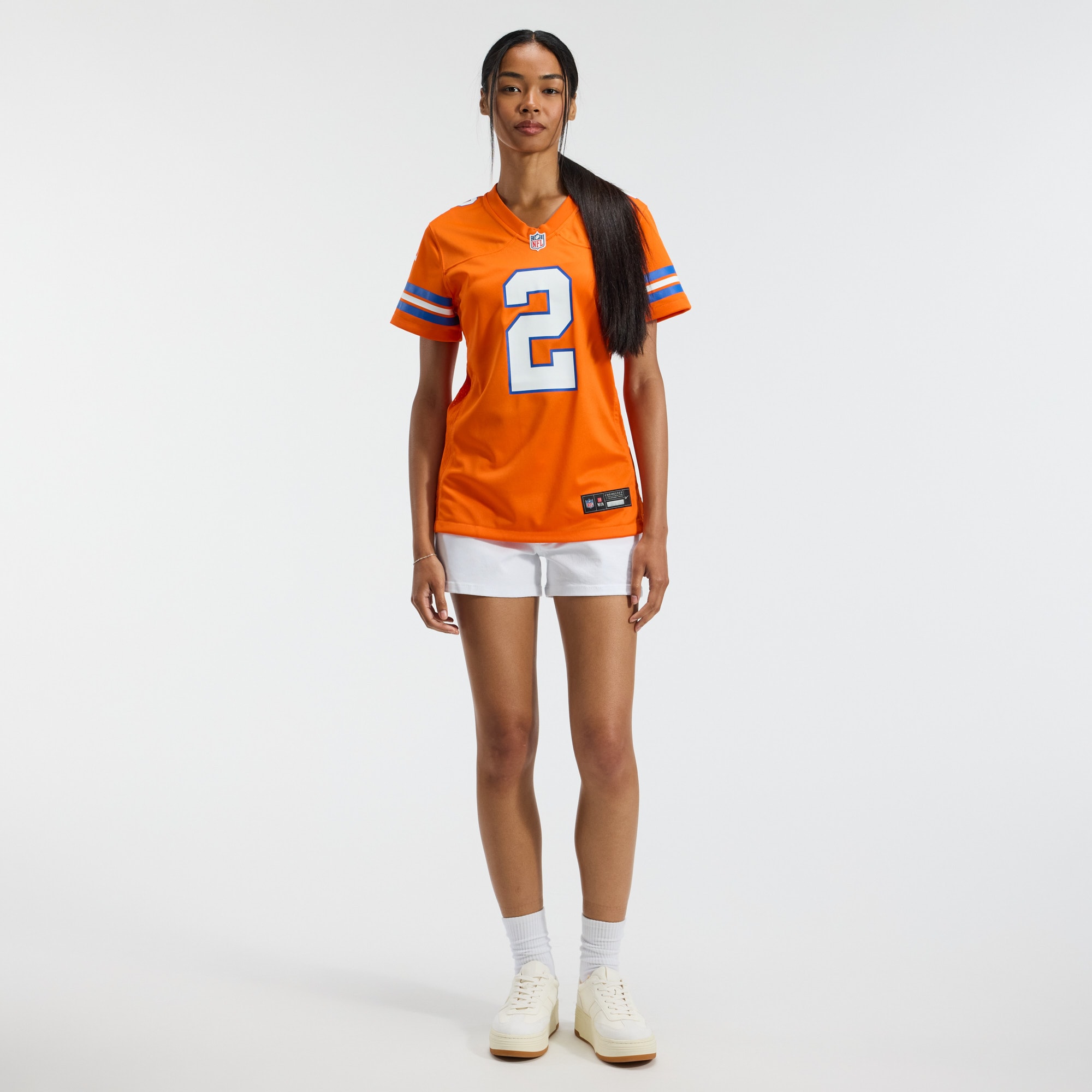 Patrick Surtain II Denver Broncos Women's Mile High Collection 1977 Throwback Player Game Jersey - Orange - angle 6