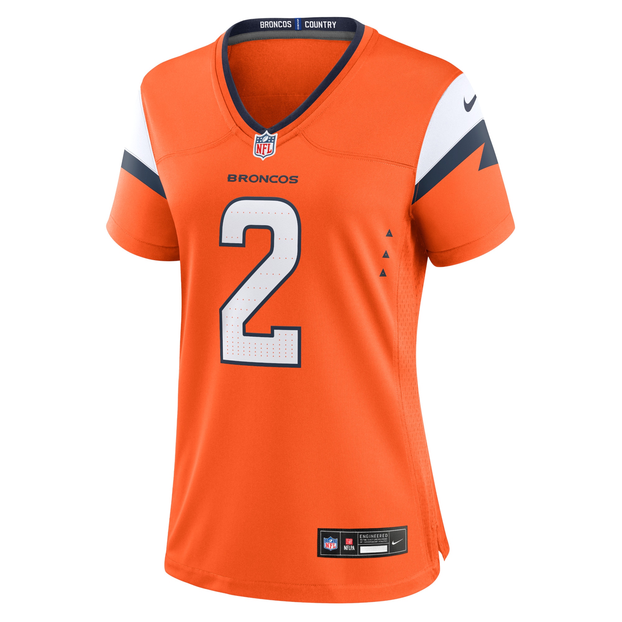 Patrick Surtain II Denver Broncos Women's Team Game Jersey - Orange - angle 4