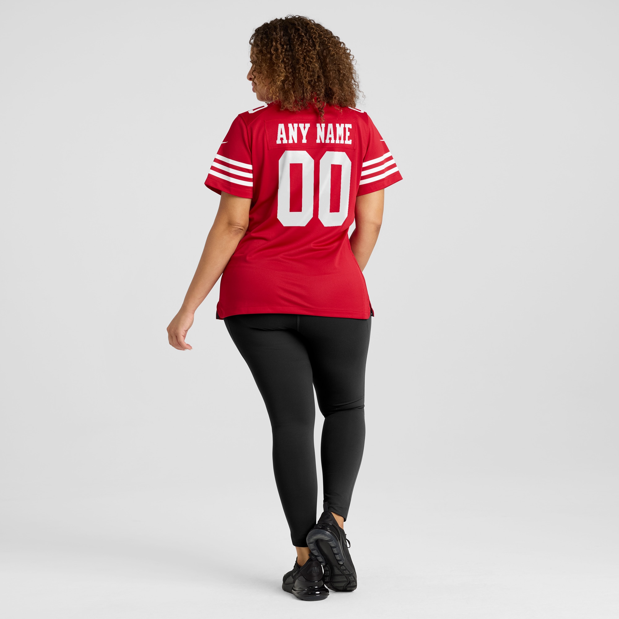 San Francisco 49ers Women's Game Custom Jersey - Scarlet - angle 9