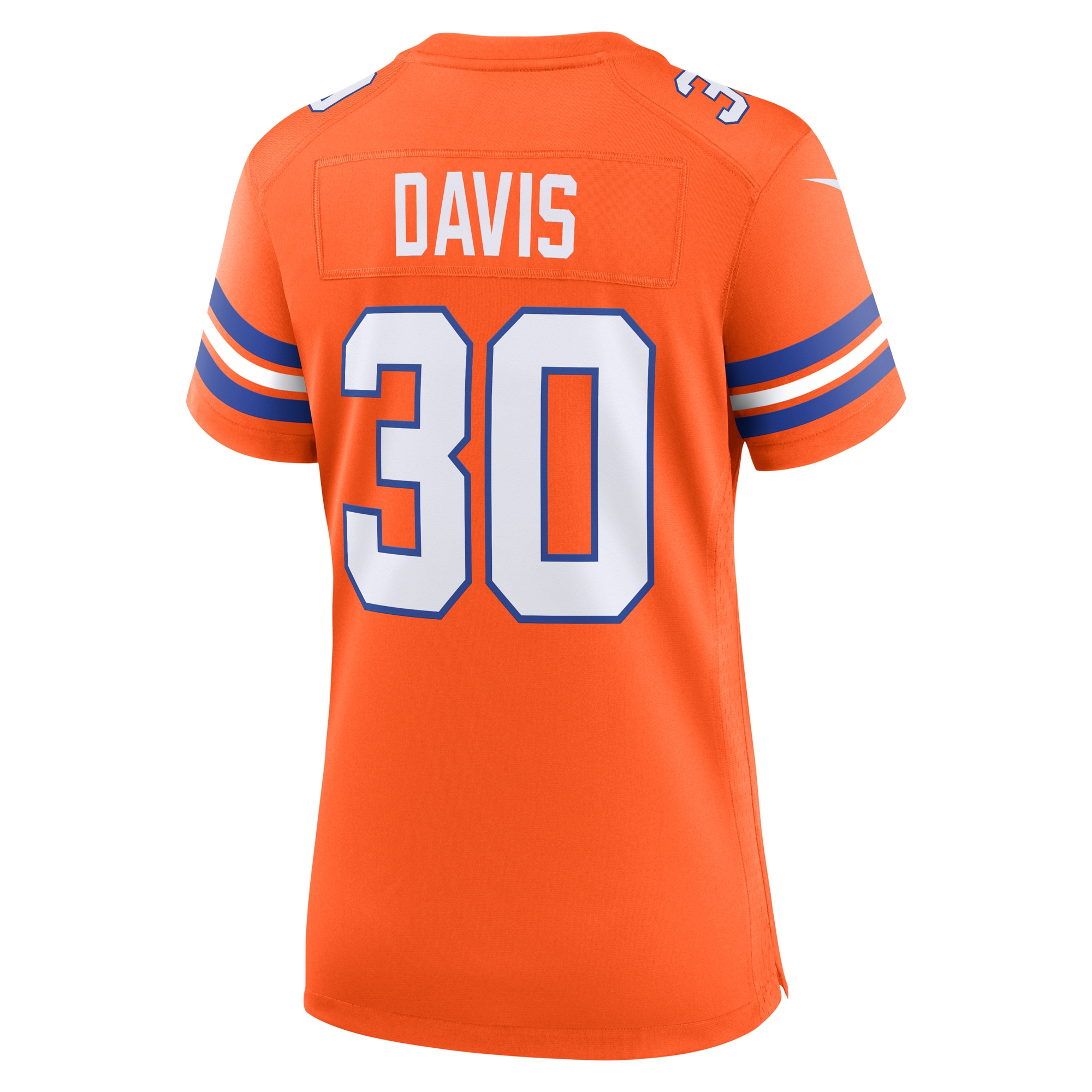 Terrell Davis Denver Broncos Women's Mile High Collection 1977 Throwback Retired Player Game Jersey - Orange - angle 5