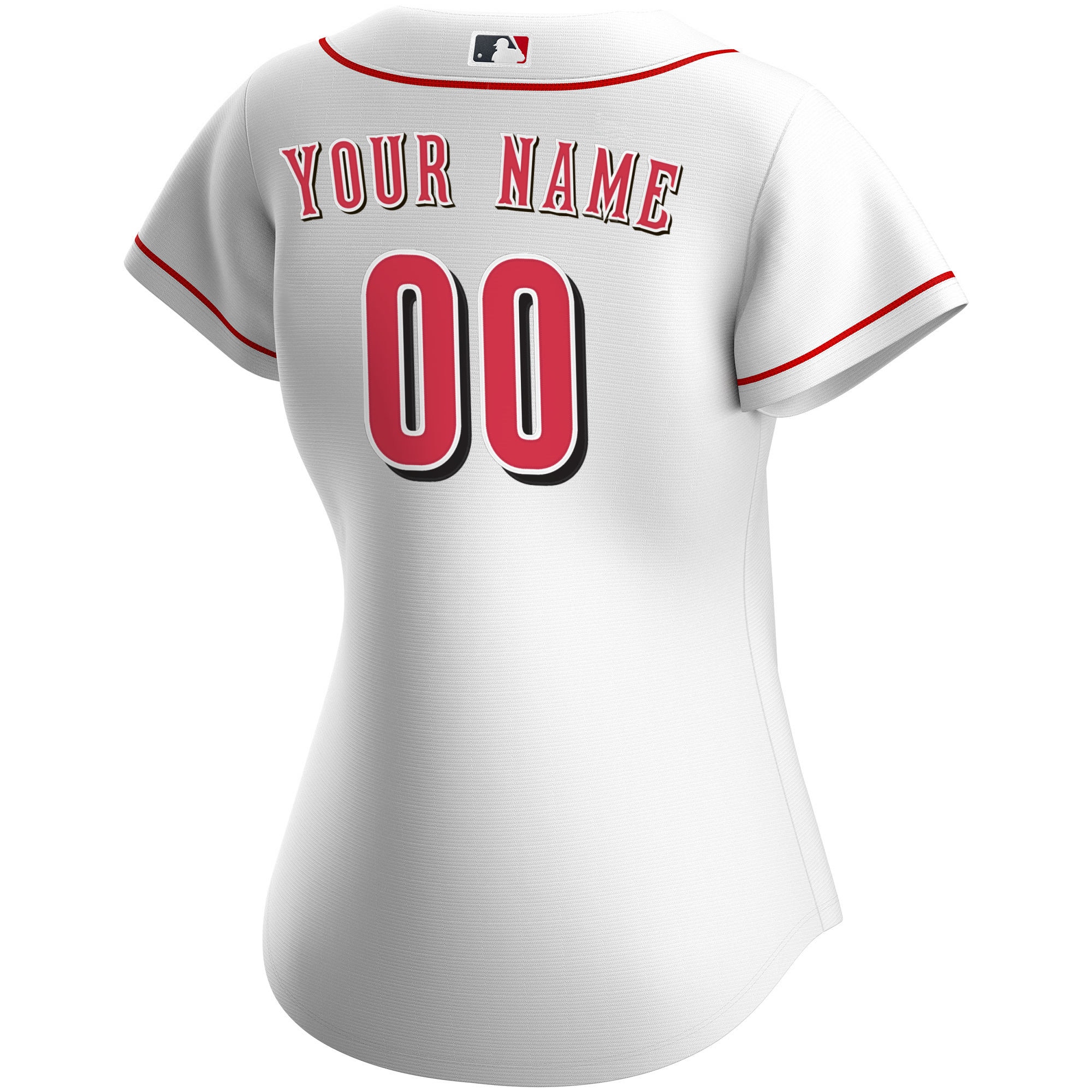 Cincinnati Reds Women's Home Replica Custom Jersey - White - angle 5