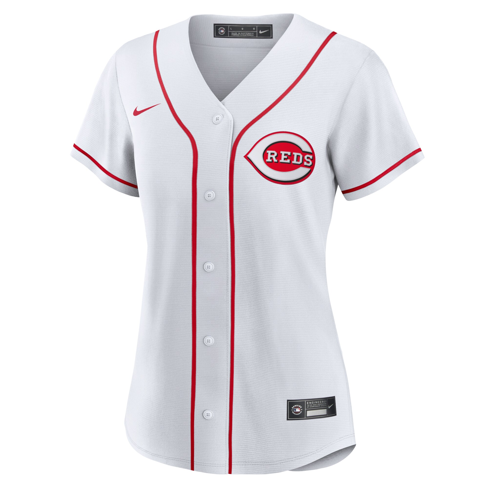 Cincinnati Reds Women's Home Replica Team Jersey - White - angle 4