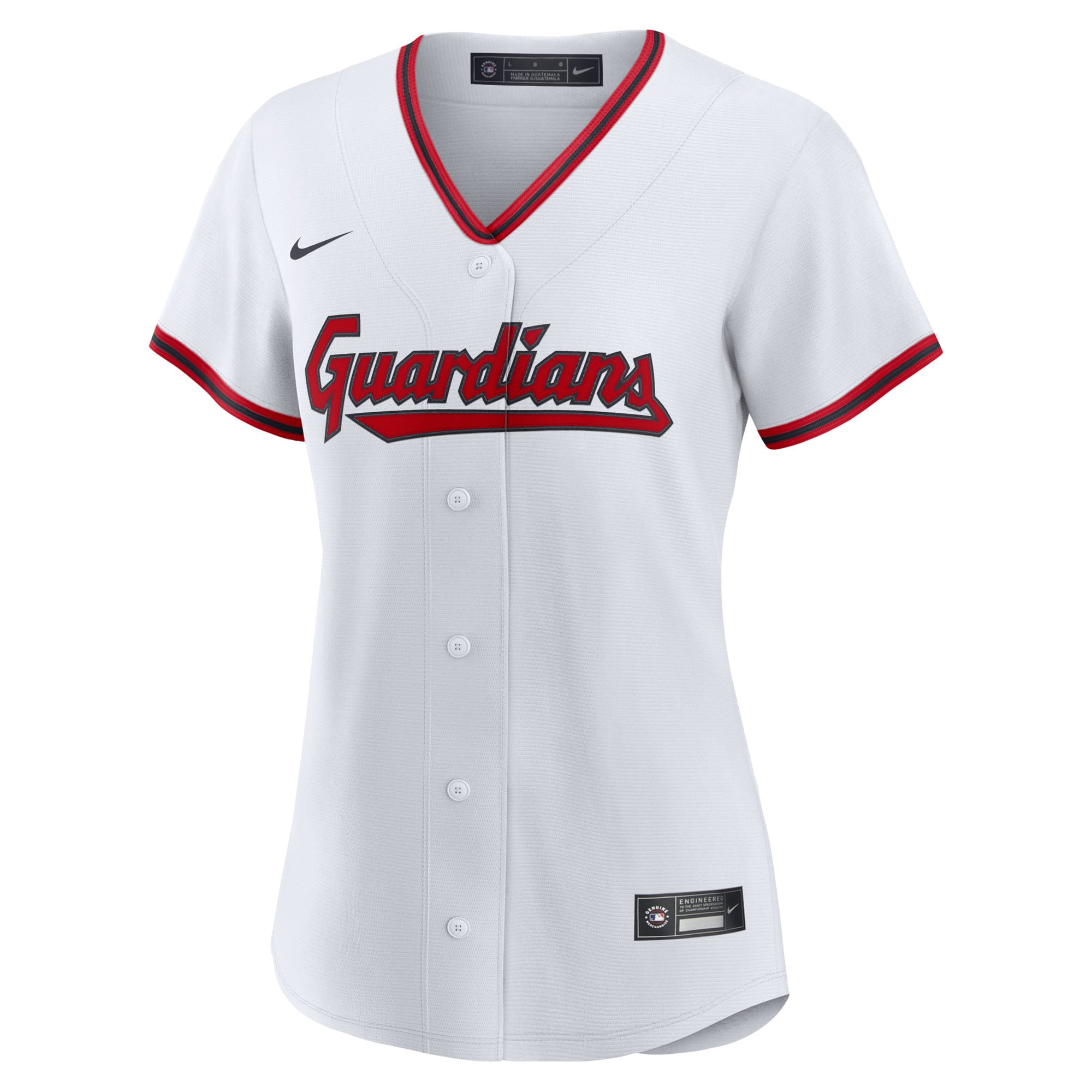 Cleveland Guardians Women's Home Custom Replica 2.0 Jersey - White - angle 4