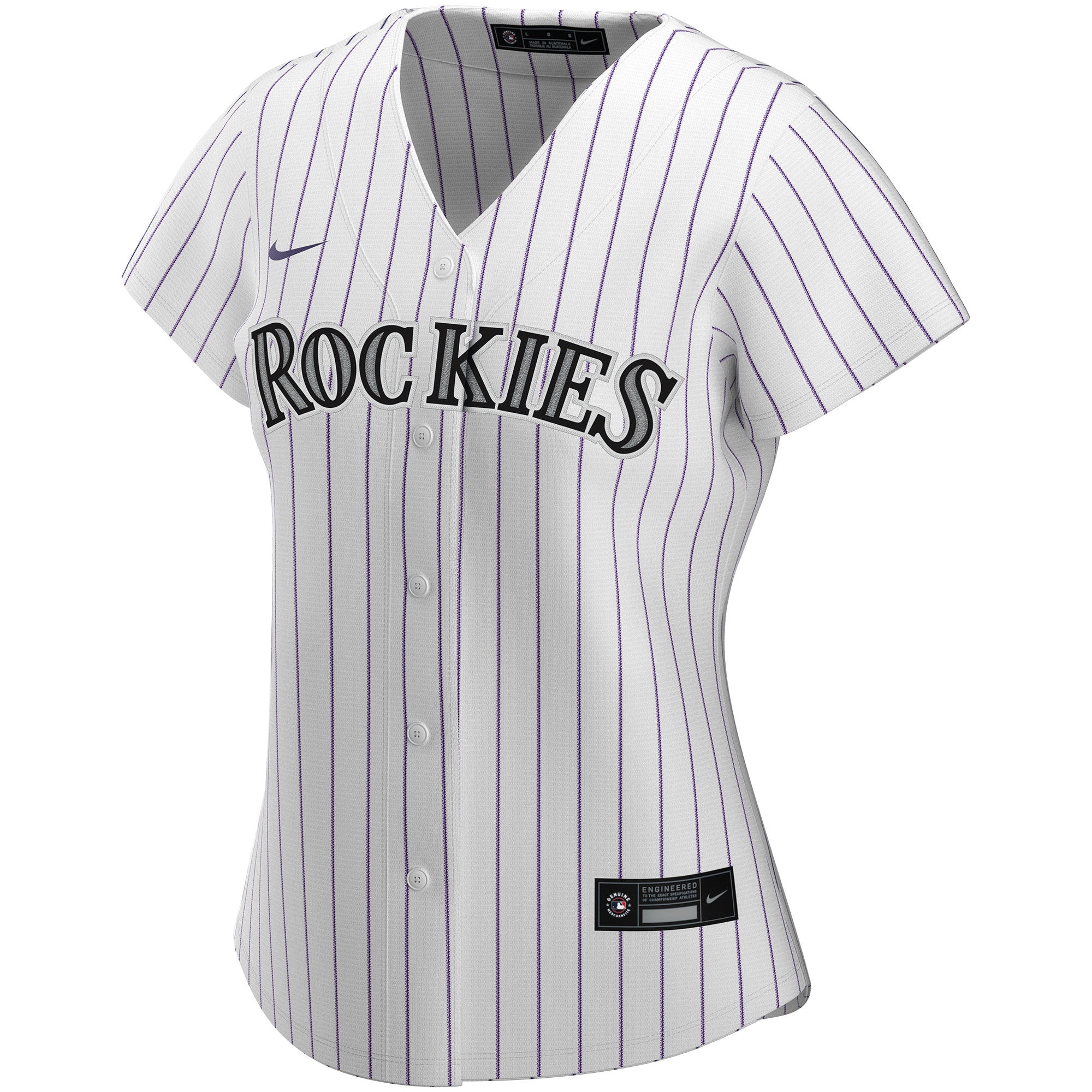 Colorado Rockies Women's Home Replica Custom Jersey - White - angle 4