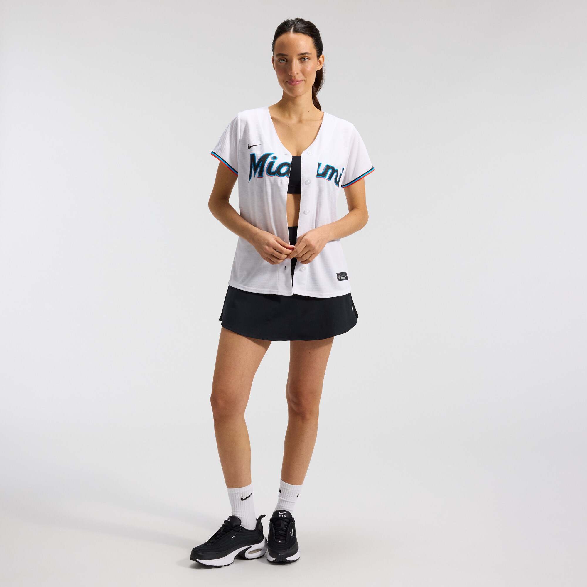 Miami Marlins Women's Replica Team Jersey - White - angle 5
