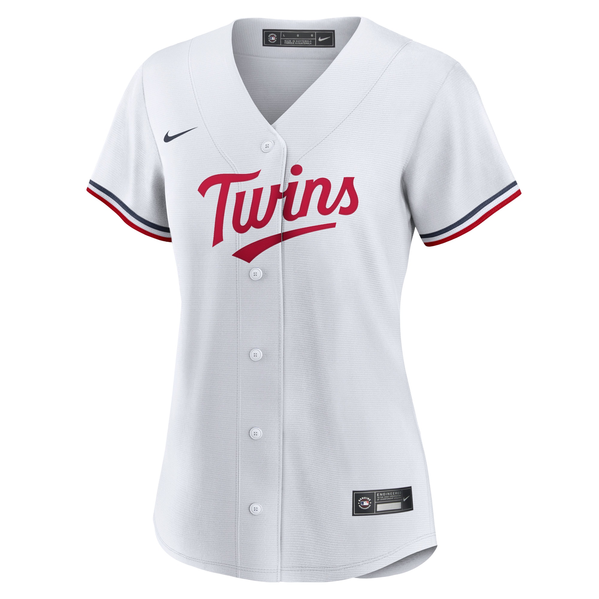 Minnesota Twins Women's Home Replica Team Logo Jersey - White - angle 4