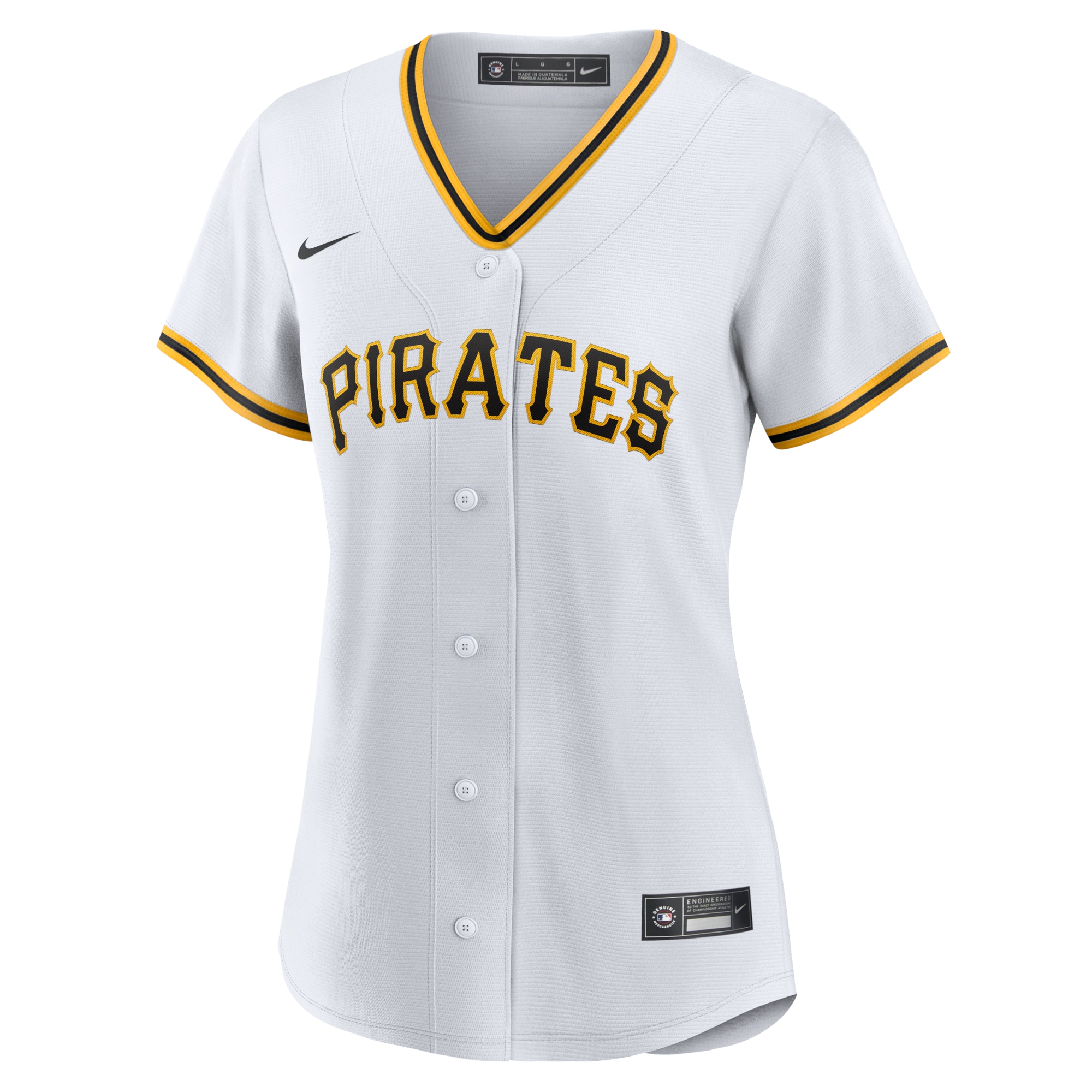 Pittsburgh Pirates Women's Home Replica Team Jersey - White - angle 4