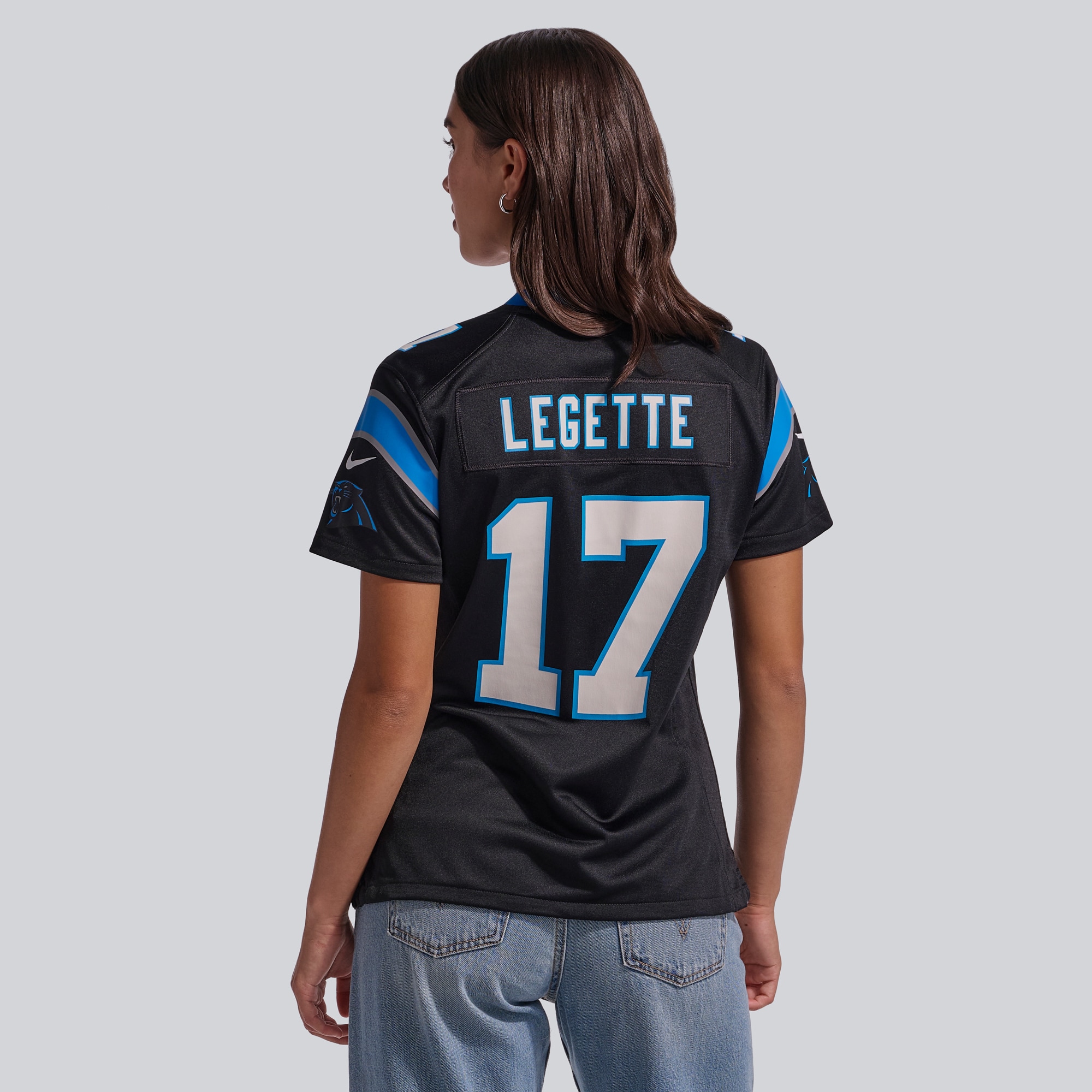 Xavier Legette Carolina Panthers Women's Game Jersey - Black - angle 5