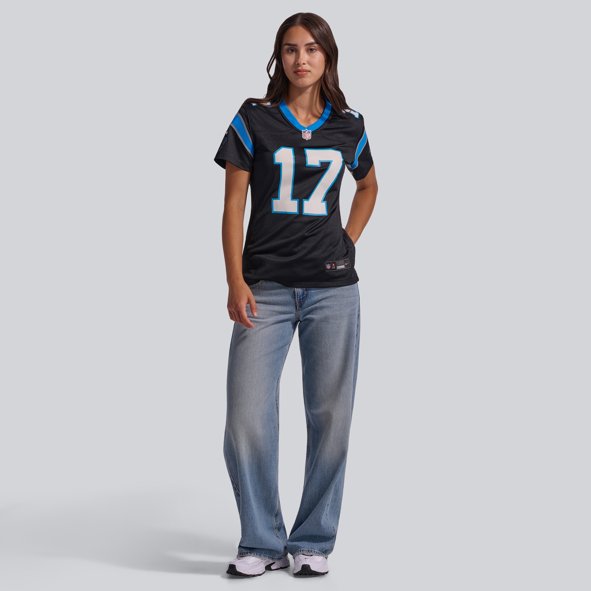 Xavier Legette Carolina Panthers Women's Game Jersey - Black - angle 6