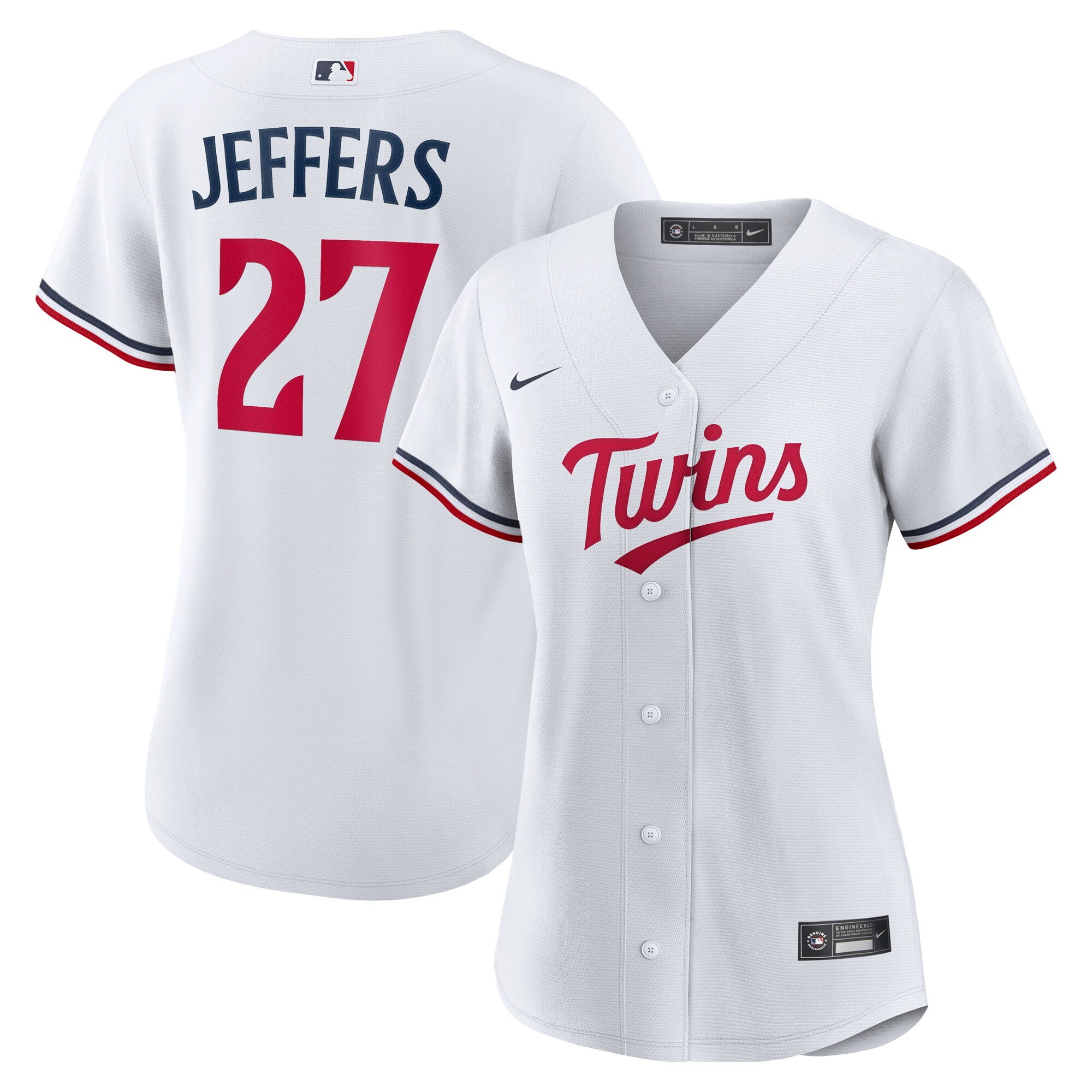 Ryan Jeffers Minnesota Twins Women's Home Replica Jersey - White - angle 2
