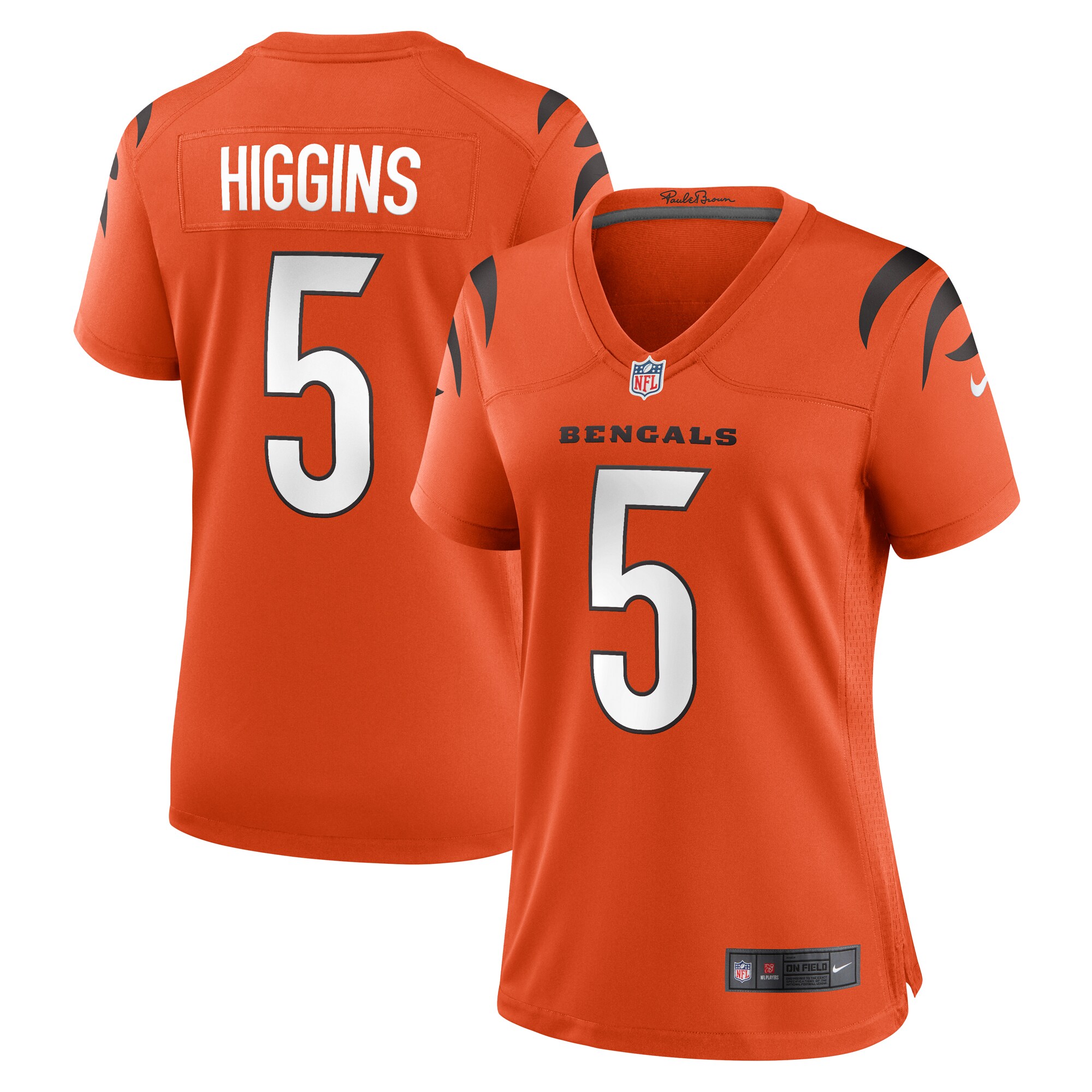 Tee Higgins Cincinnati Bengals Women's Alternate Game Jersey - Orange - angle 3
