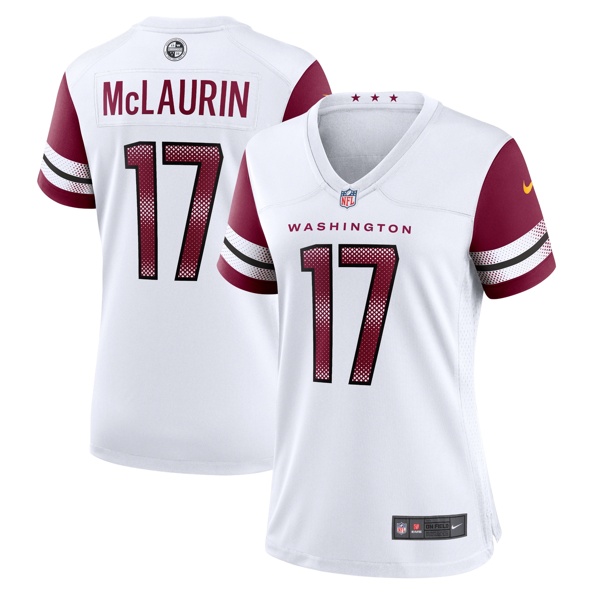 Youth Terry McLaurin Washington Commanders Women's Game Jersey - White | FanWearStyle