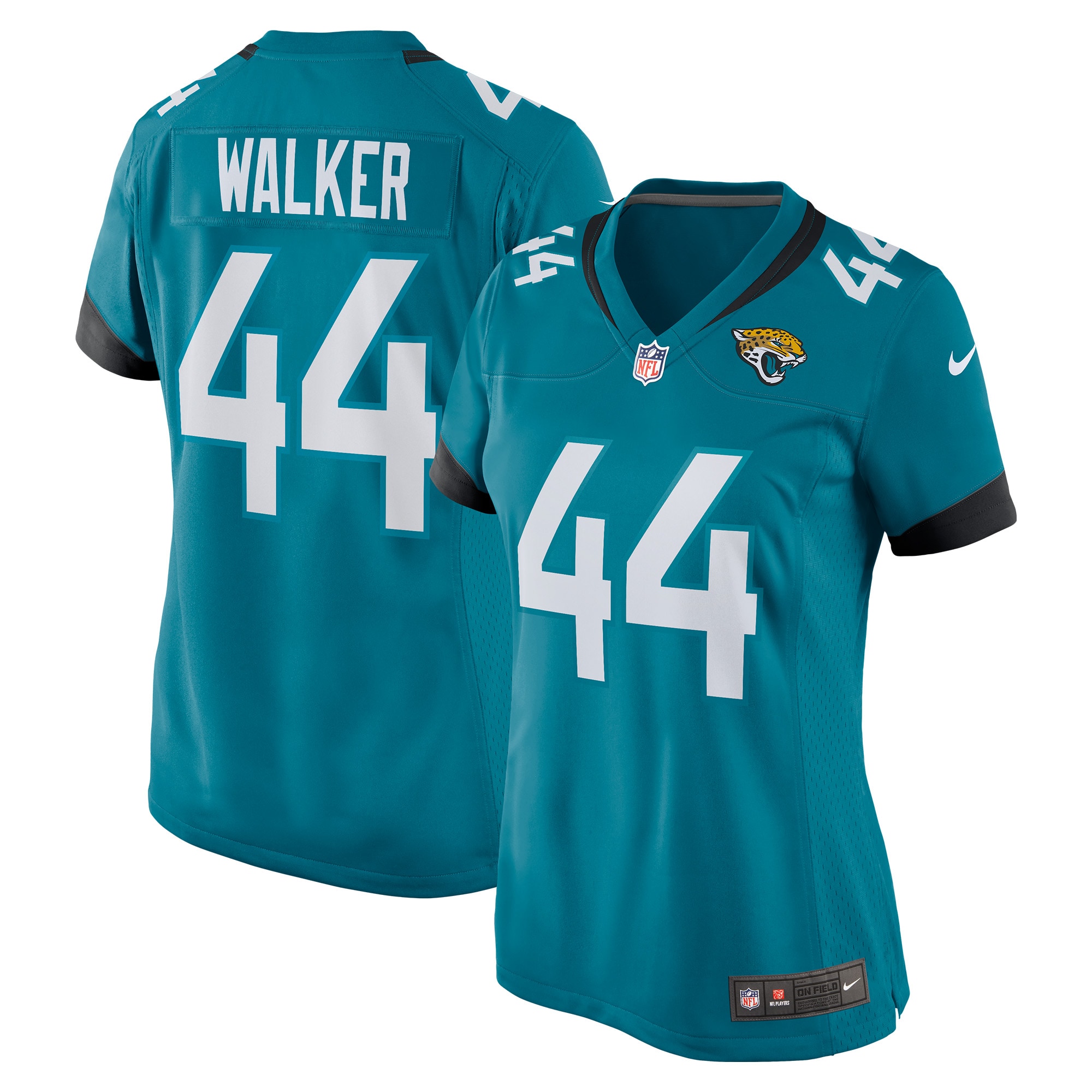 Youth Travon Walker Jacksonville Jaguars Women's Player Jersey - Teal | FanWearStyle