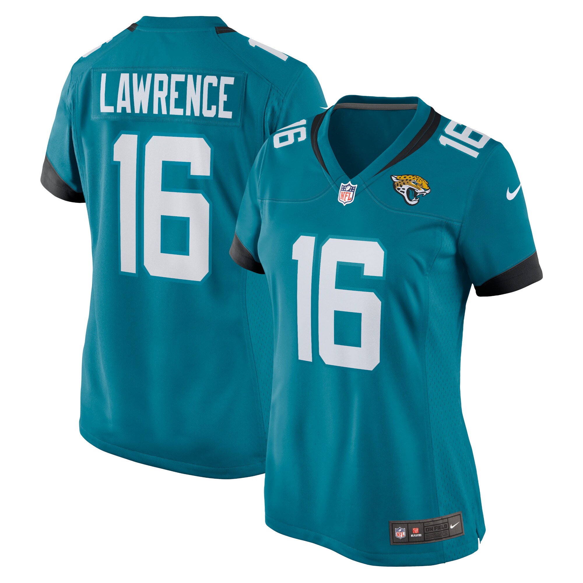 Trevor Lawrence #16 Jacksonville Jaguars Women's Player Game Jersey - Teal - angle 2