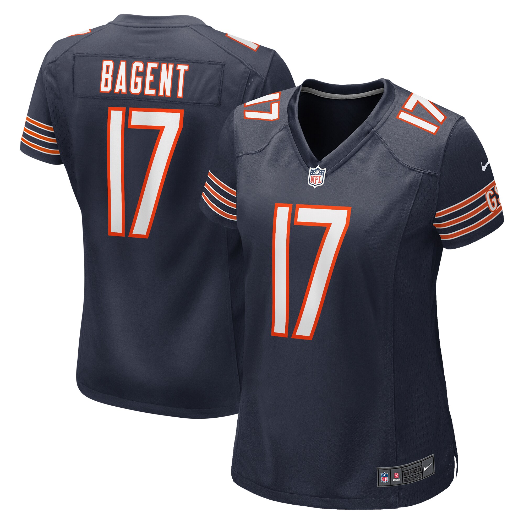 Tyson Bagent Chicago Bears Women's Game Jersey - Navy - angle 2