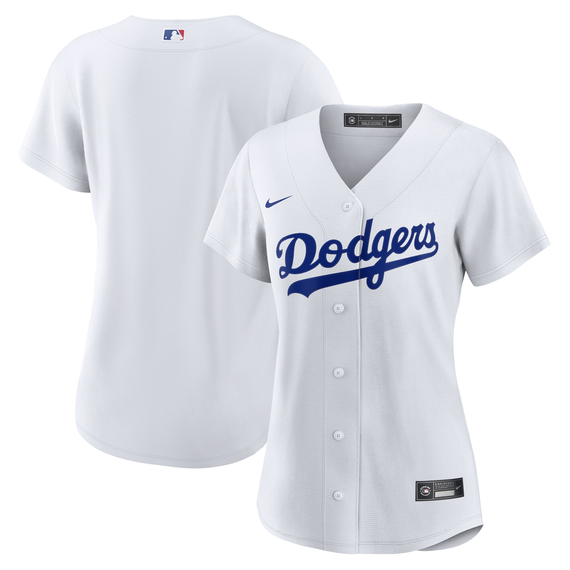 Los Angeles Dodgers Women's Home Replica Team Jersey - White - angle 3