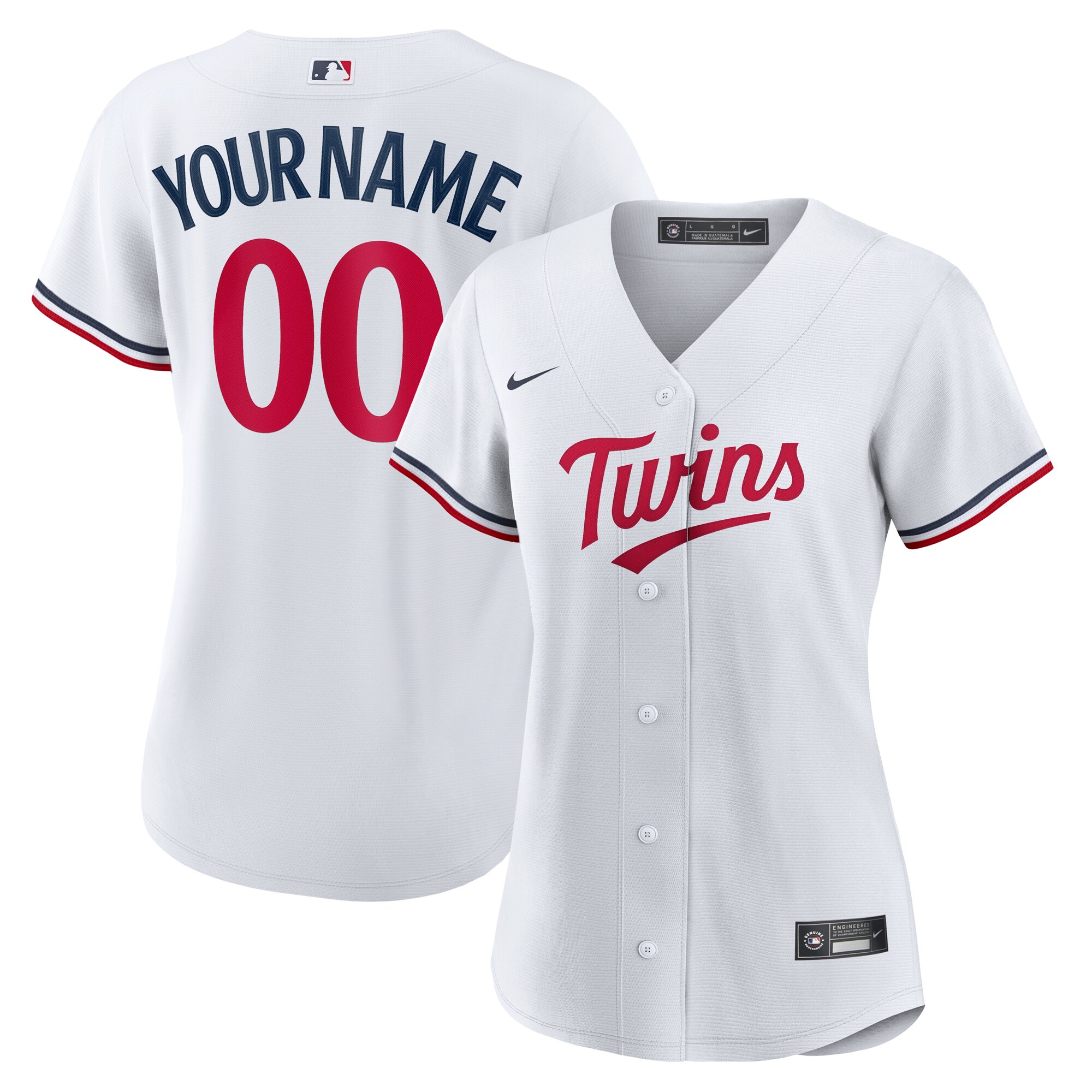 Minnesota Twins Women's Home Replica Custom Jersey - White - angle 3
