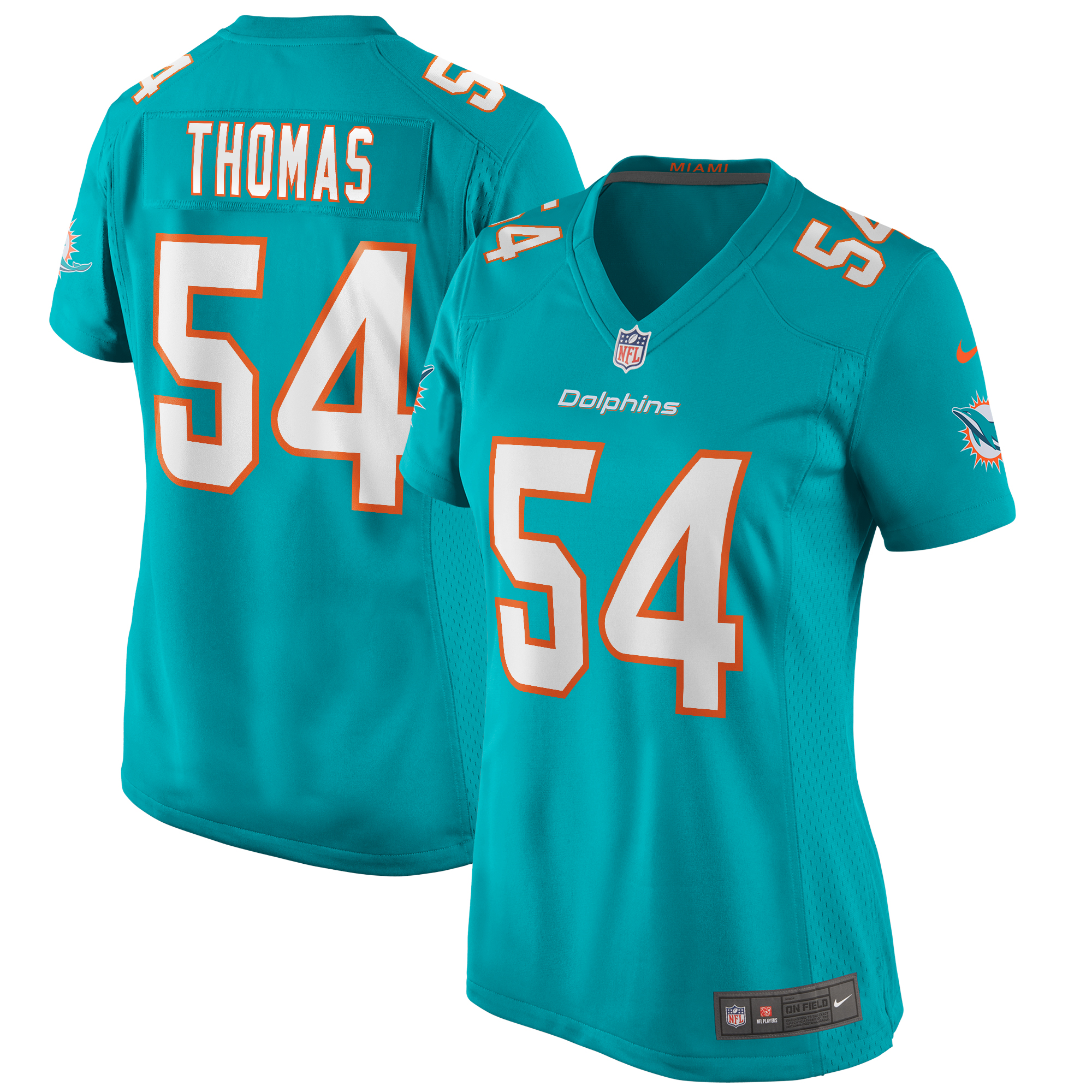 Youth Zach Thomas Miami Dolphins Women's Game Retired Player Jersey - Aqua | FanWearStyle