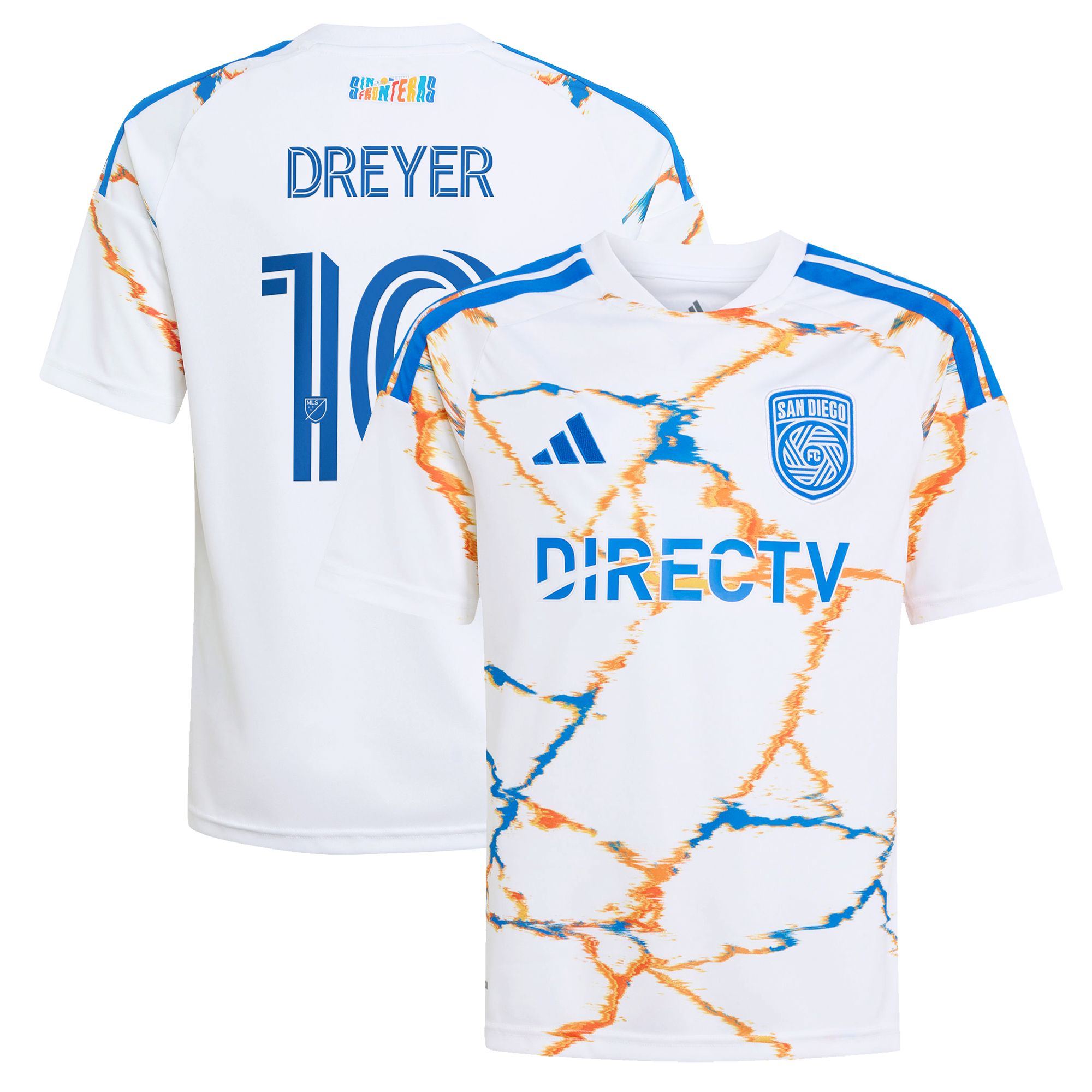 Anders Dreyer San Diego FC Youth 2026 Unprecedented Unity Kit Replica Jersey - White - angle 3