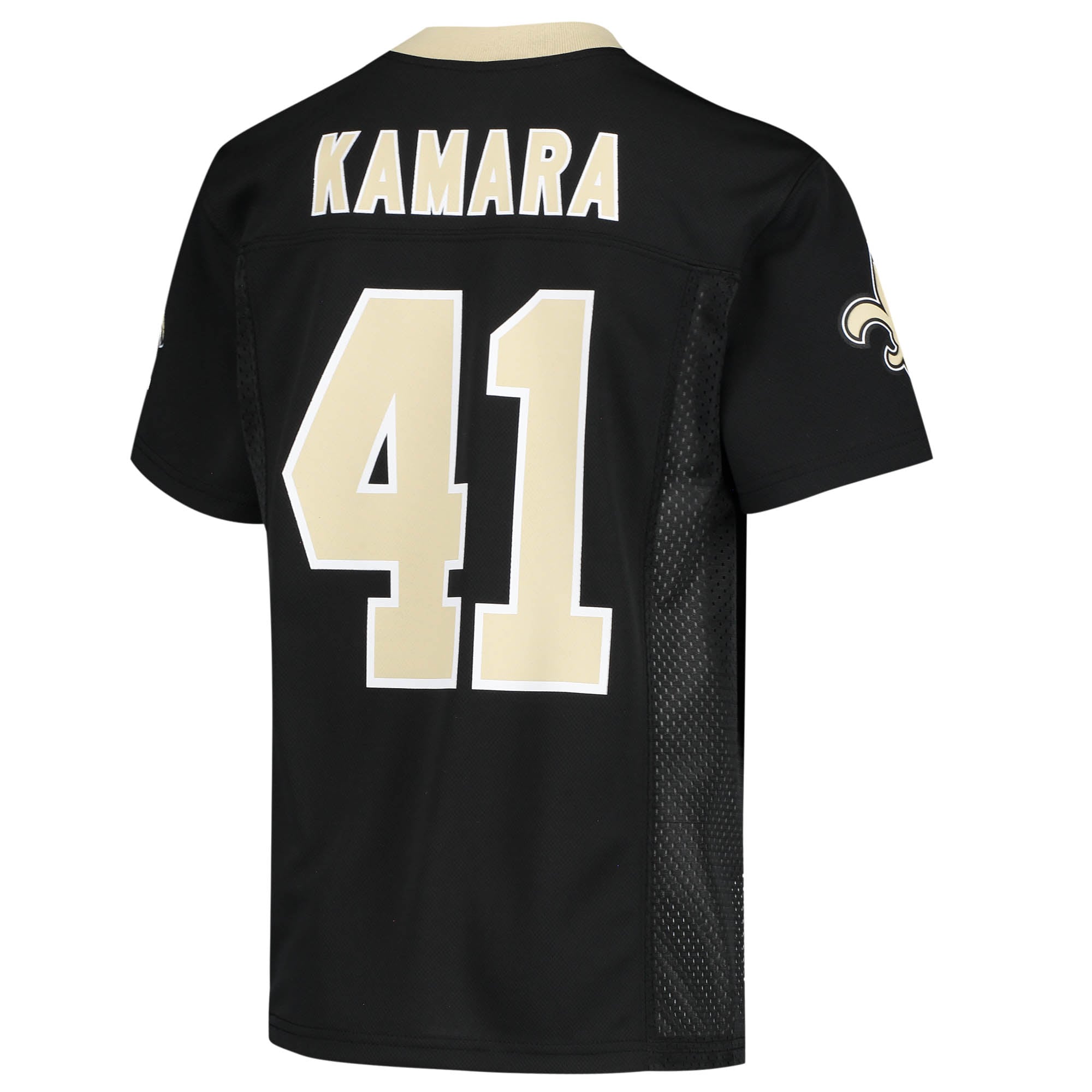 Alvin Kamara New Orleans Saints Youth Replica Jersey - Black - angle 3
