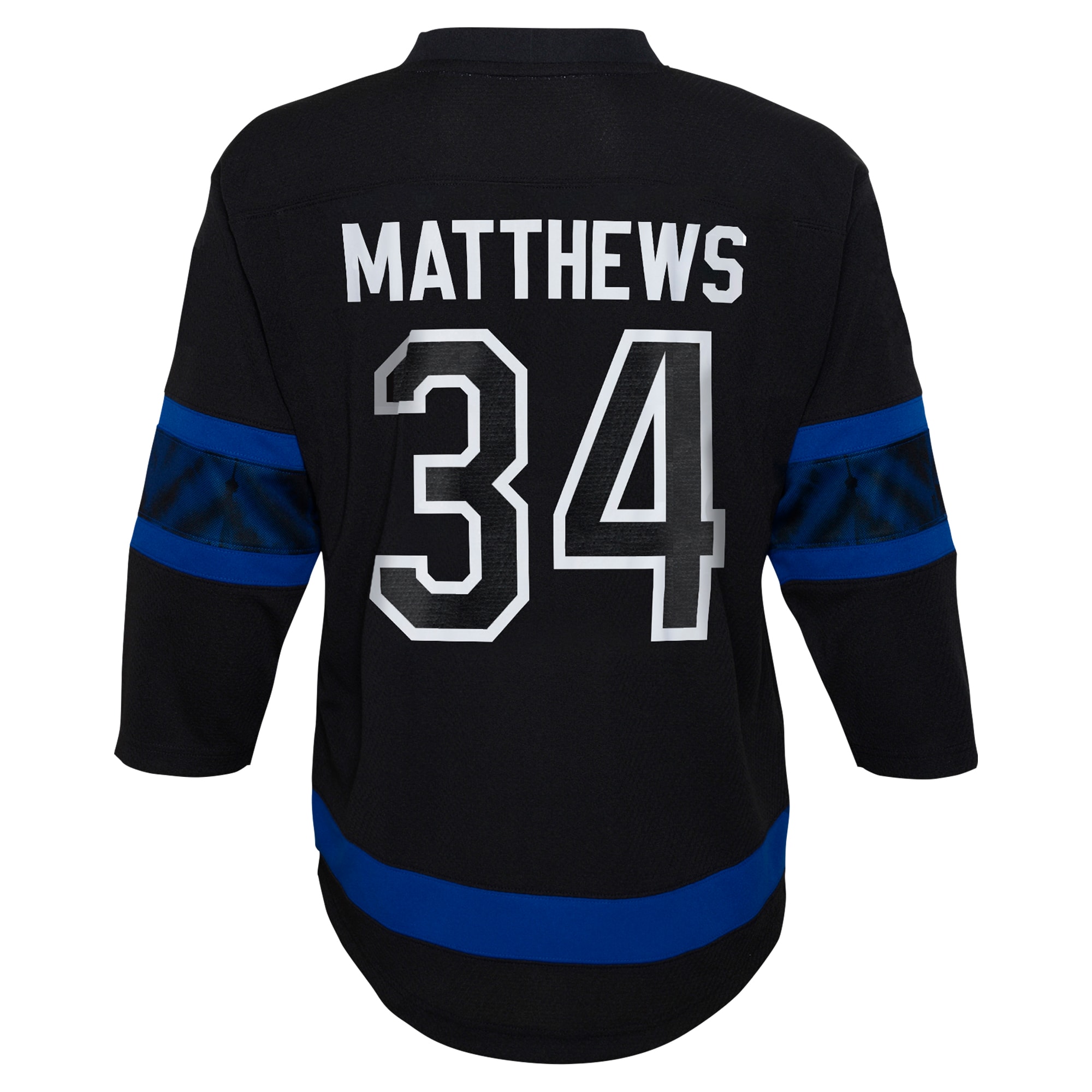 Auston Matthews #34 Toronto Maple Leafs Youth Alternate Replica Player Jersey - Black - angle 4