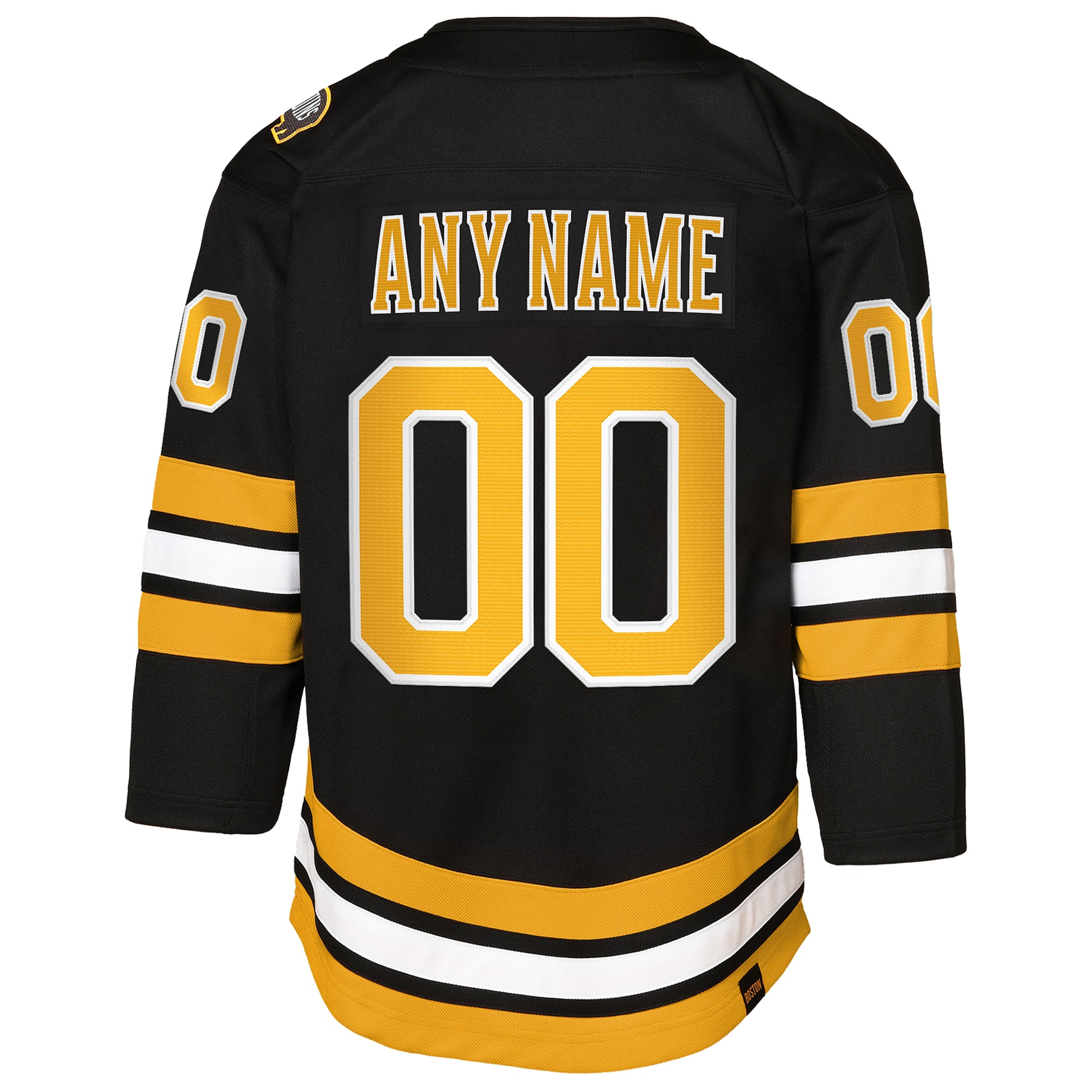 Boston Bruins Youth Home Custom Premier Jersey - Black - angle 3