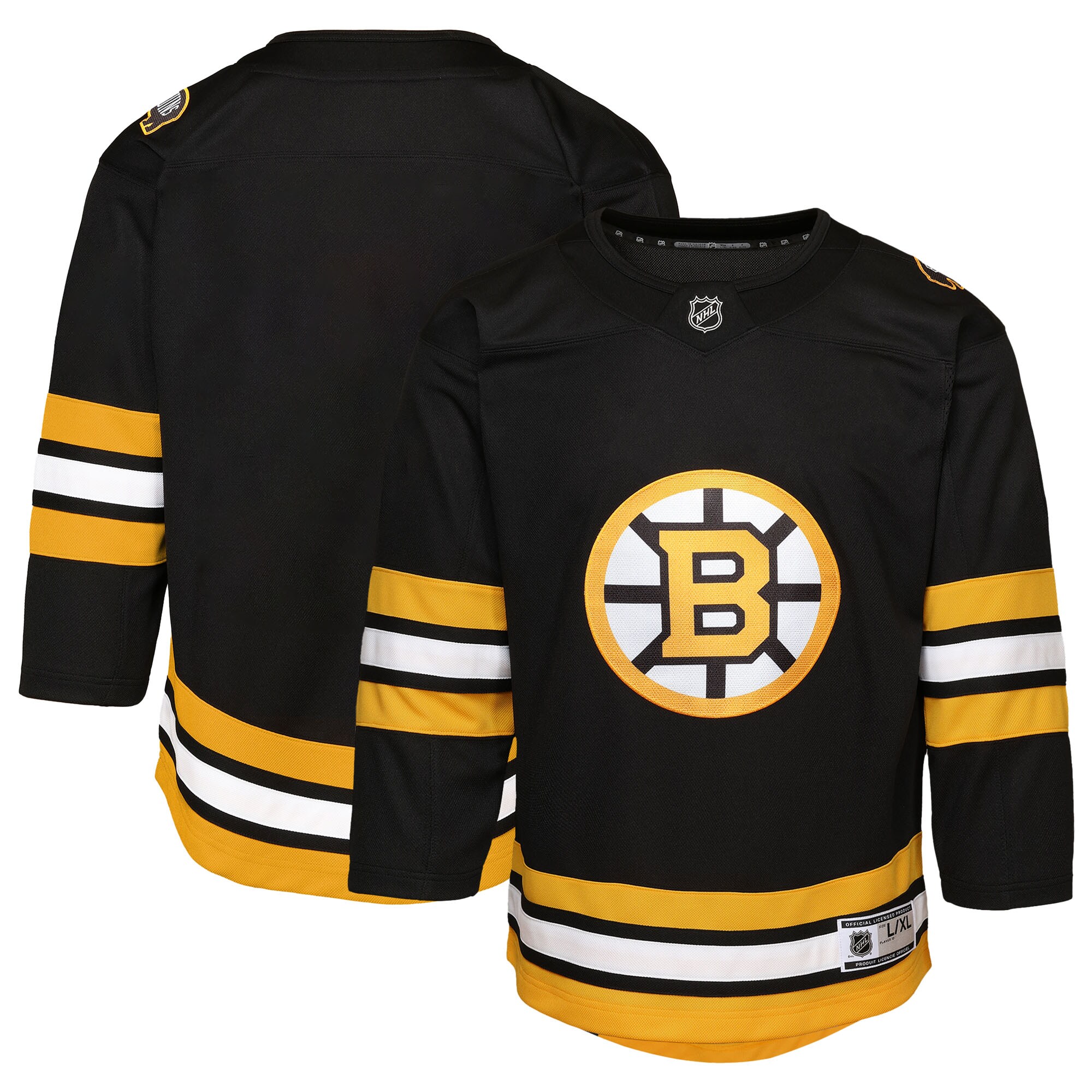 Boston Bruins Youth Home Premier Jersey - Black - angle 2