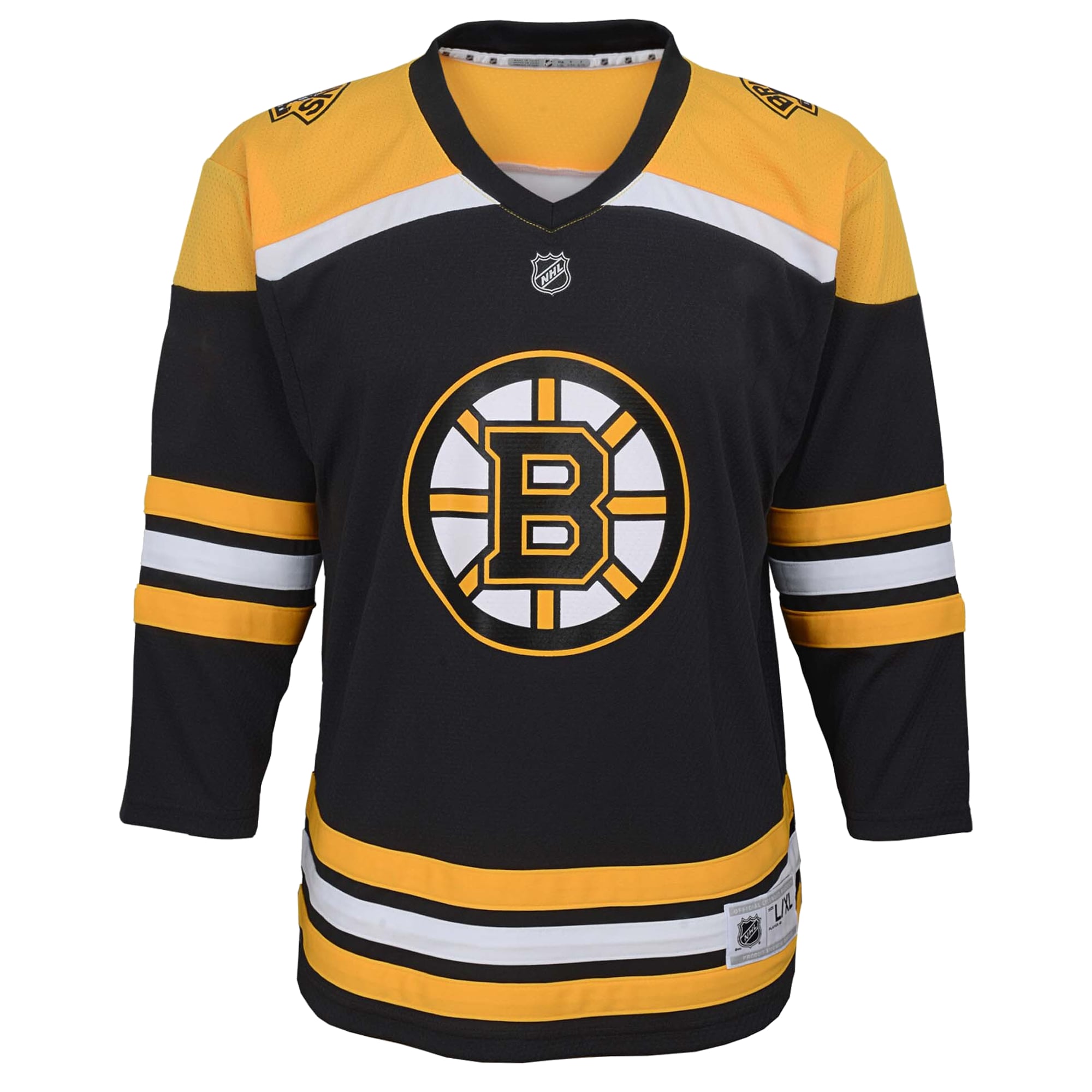 Boston Bruins Youth Home Replica Blank Jersey - Black - angle 3