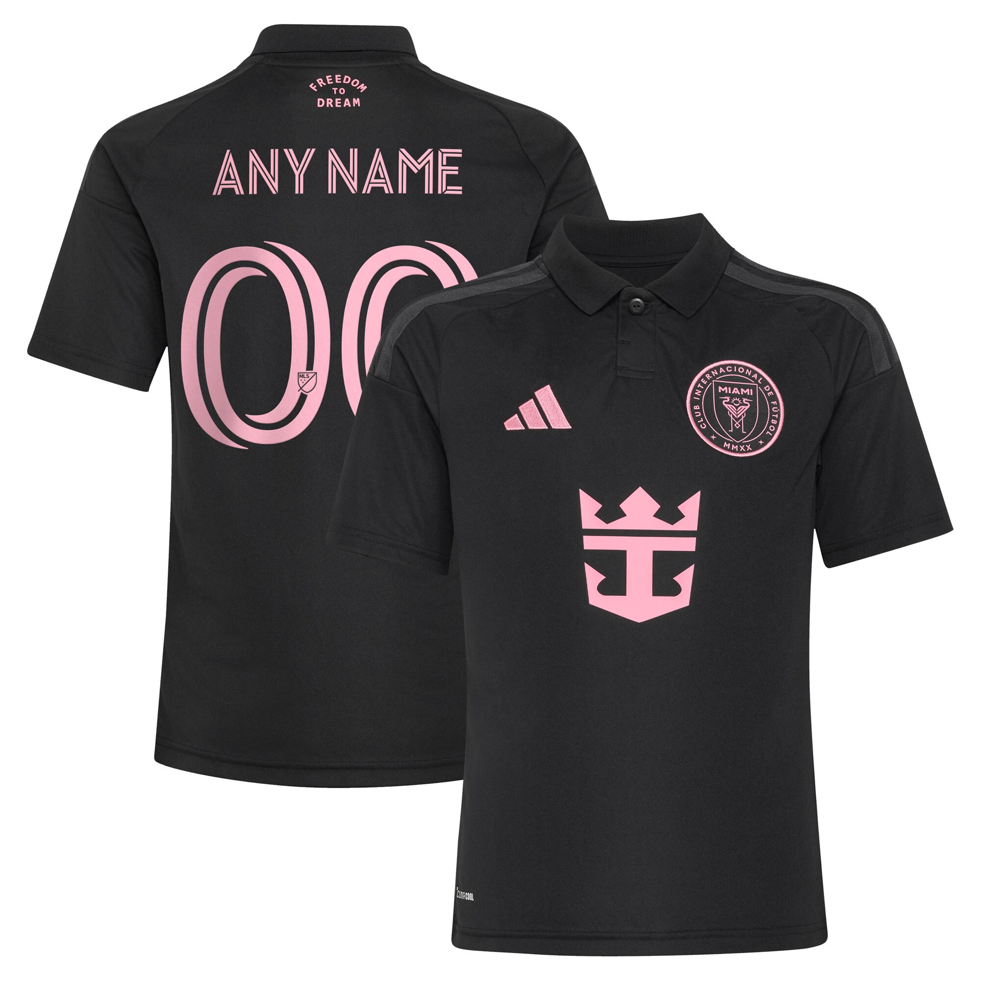 Inter Miami CF Youth 2026 Presagio Replica Custom Jersey - Black - angle 2