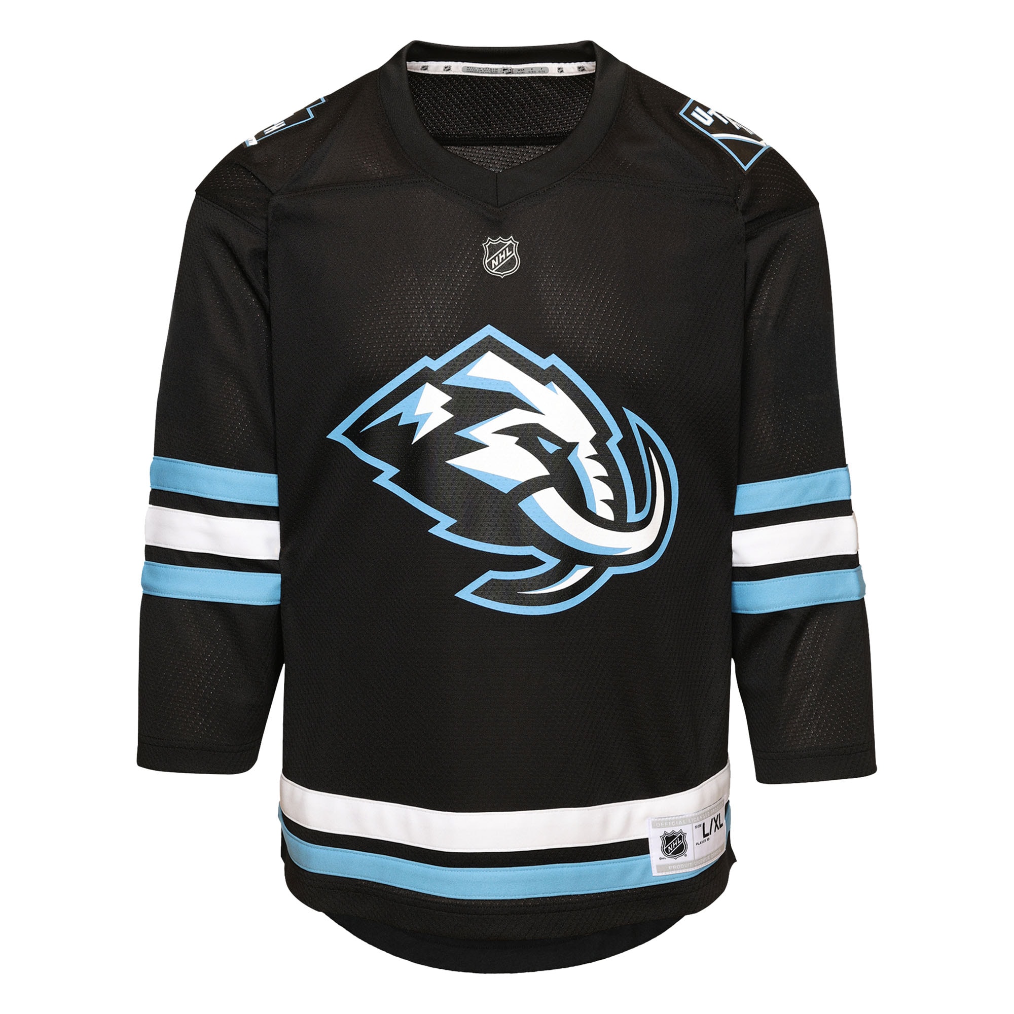 Utah Mammoth Youth Home Replica Custom Jersey - Black - angle 3
