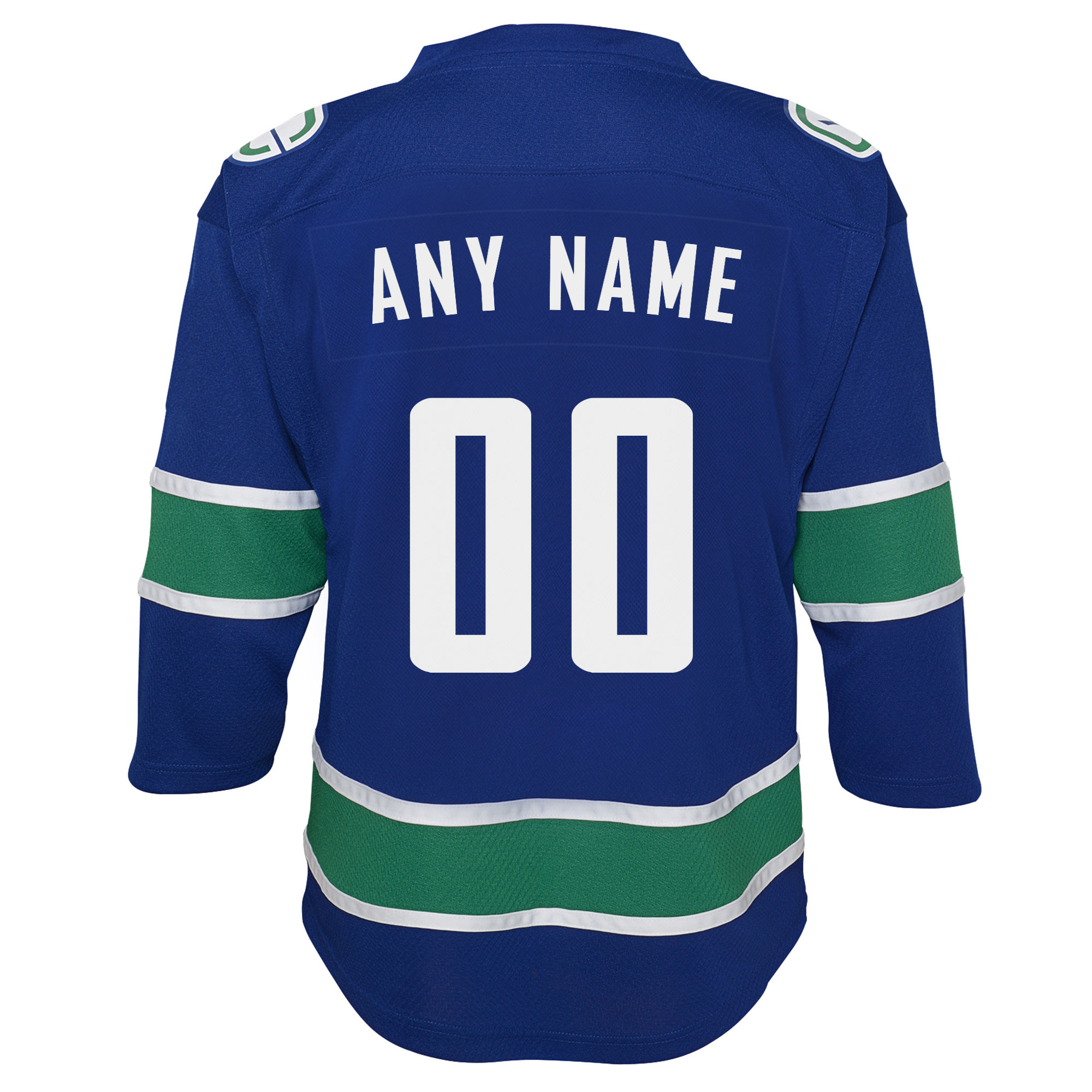 Vancouver Canucks Youth Replica Custom Jersey - Blue - angle 4