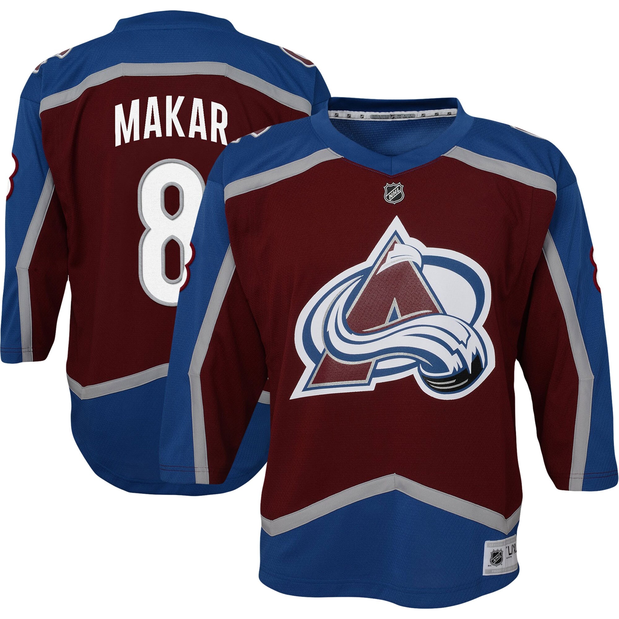 Women's Cale Makar #8 Colorado Avalanche Home Replica Player Jersey - Burgundy | FanWearStyle