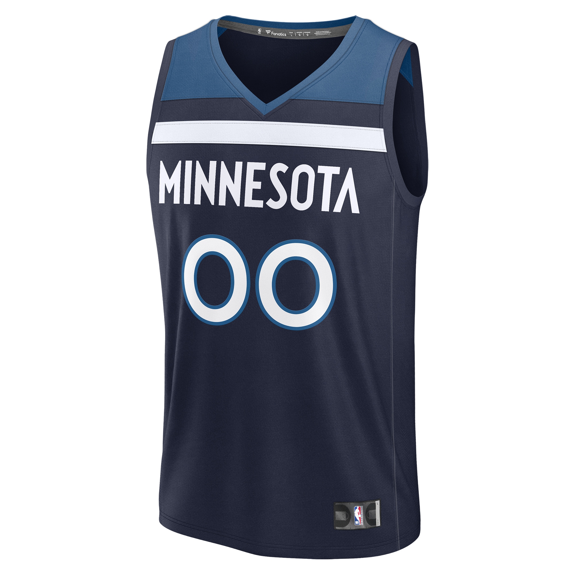 Minnesota Timberwolves Youth Fast Break Custom Jersey - Icon Edition - Navy - angle 2