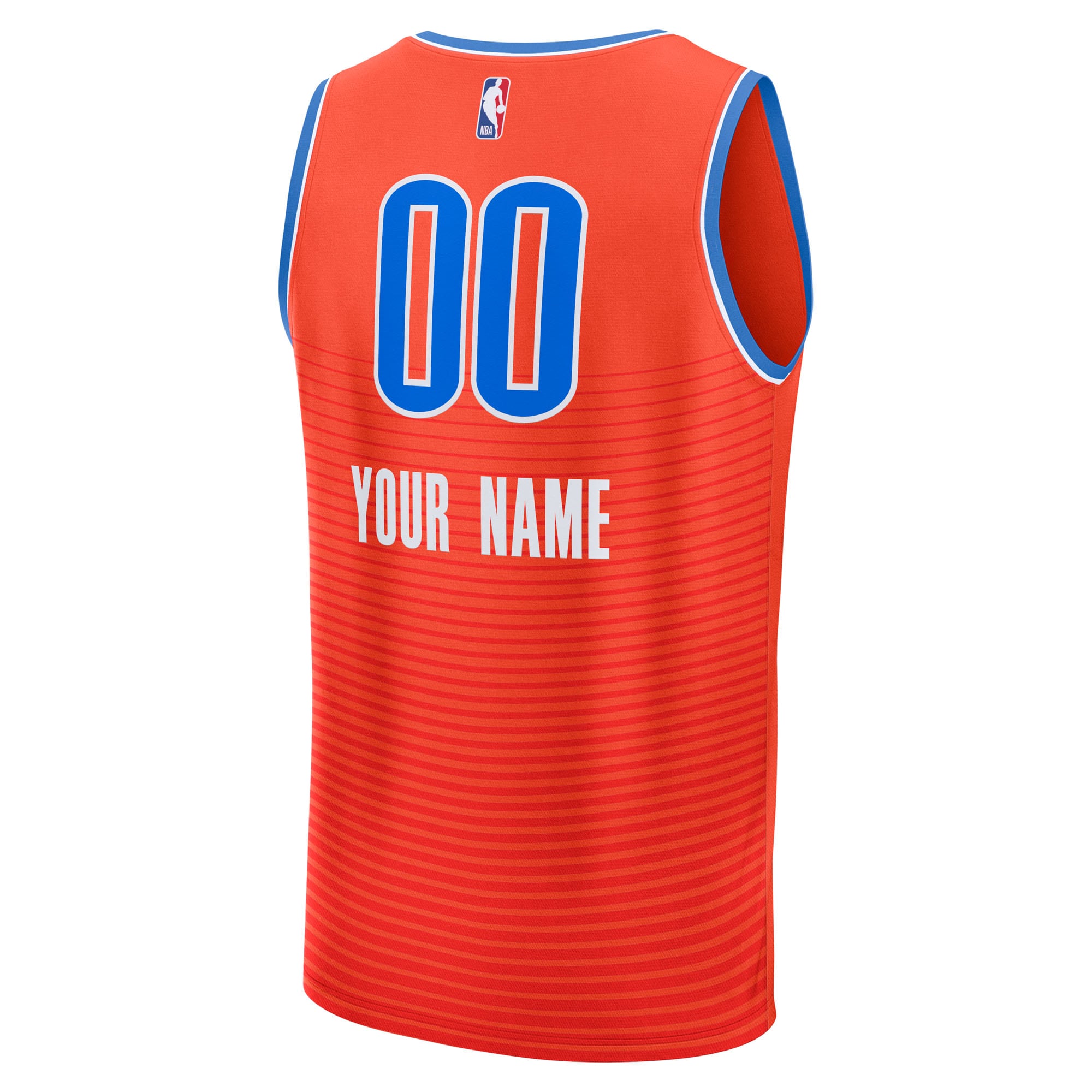 Oklahoma City Thunder Fast Break Custom Jersey - Statement Edition - Orange - angle 4