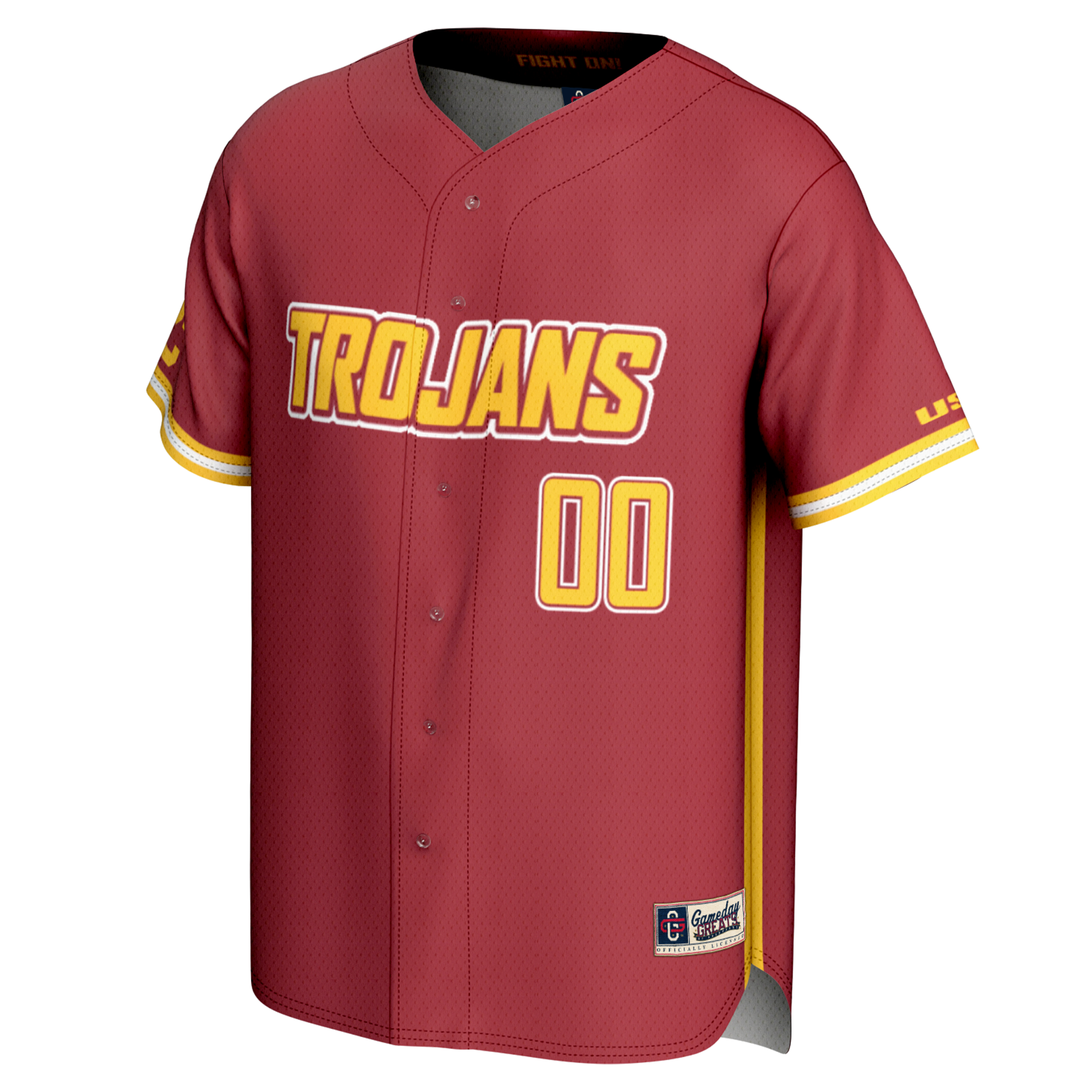 USC Trojans GameDay Greats Youth NIL Pick-A-Player Baseball Lightweight Jersey - Cardinal - angle 2